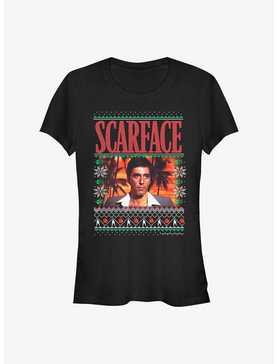 Scarface Tony Montana Ugly Christmas Girls T-Shirt, , hi-res