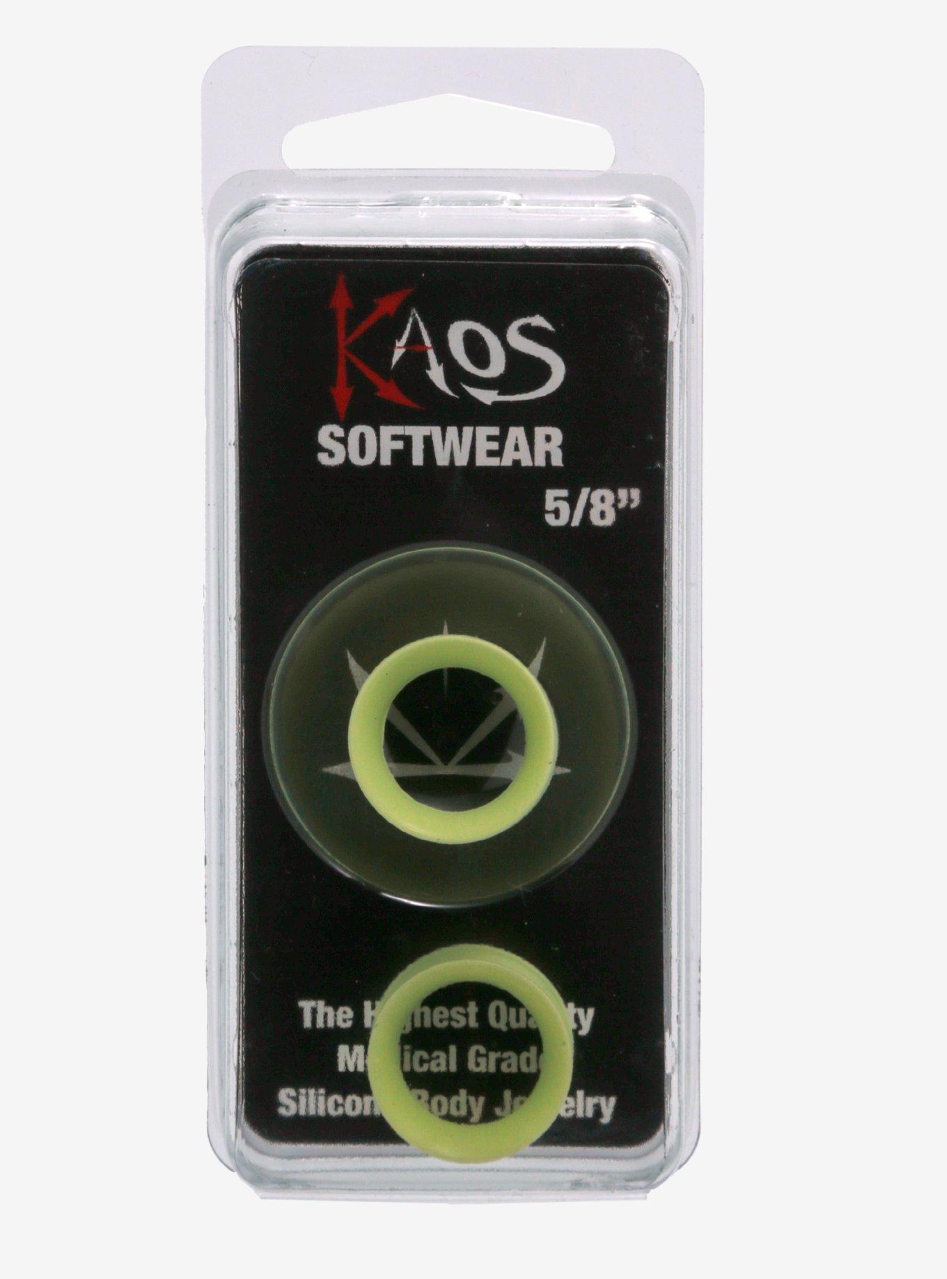 Kaos Softwear Lime Green Earskin Eyelet Plug 2 Pack