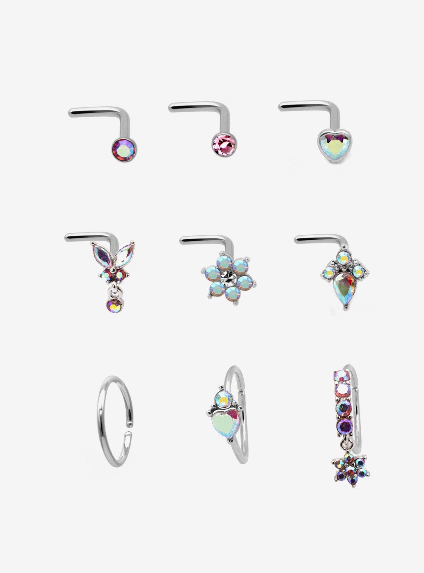 Iridescent deals nose stud