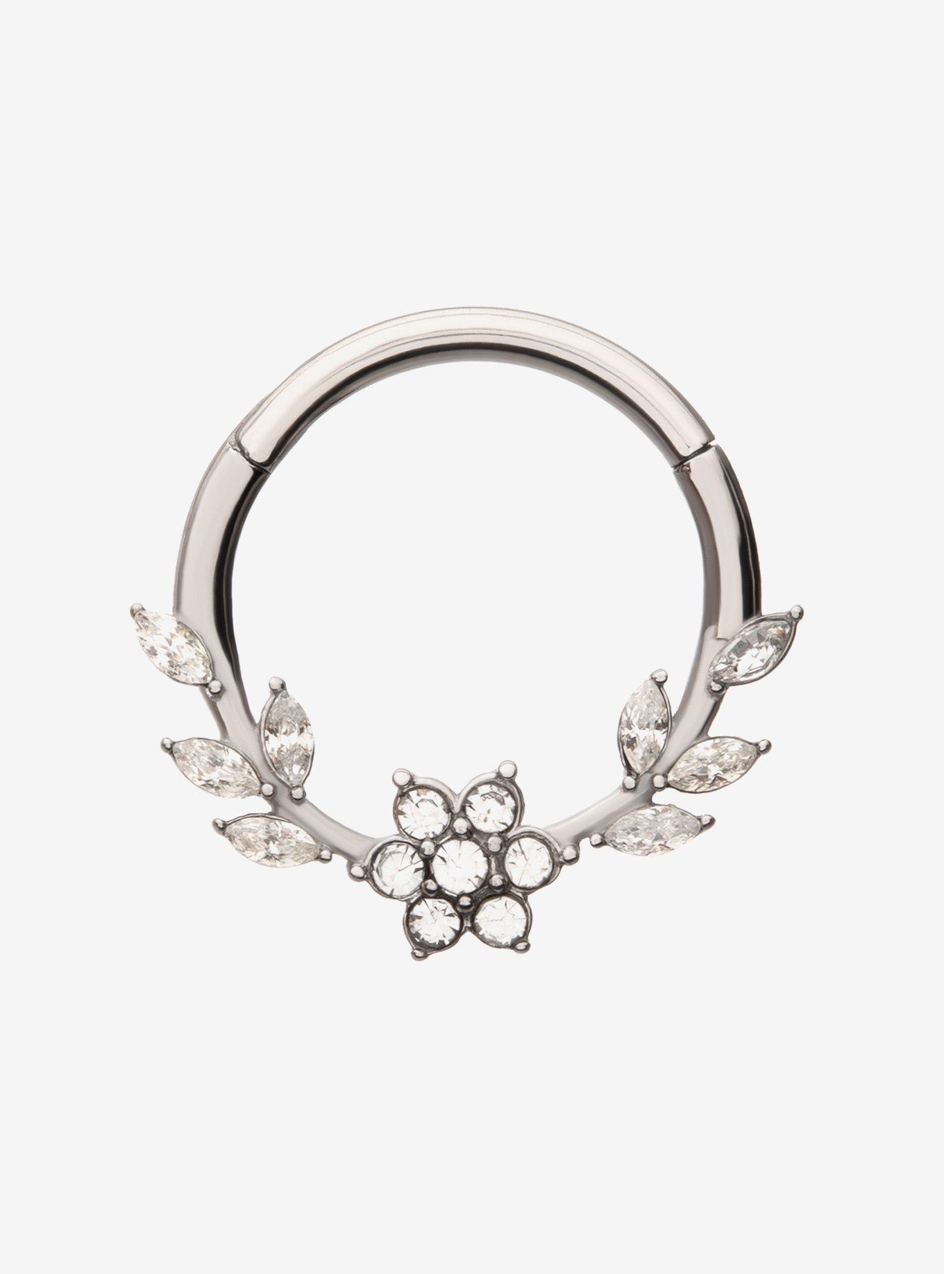 16G Steel Floral Hinged Clicker, MULTI, hi-res