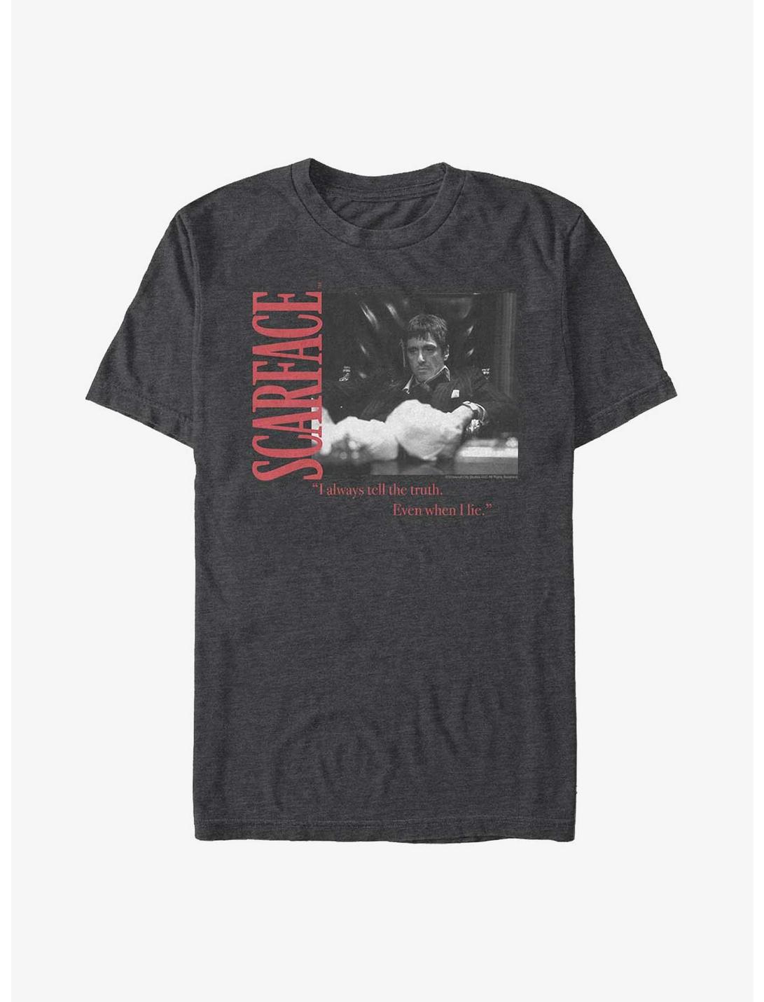 Scarface Tony Montana Truthful Liar T-Shirt, DARK CHARCOAL, hi-res