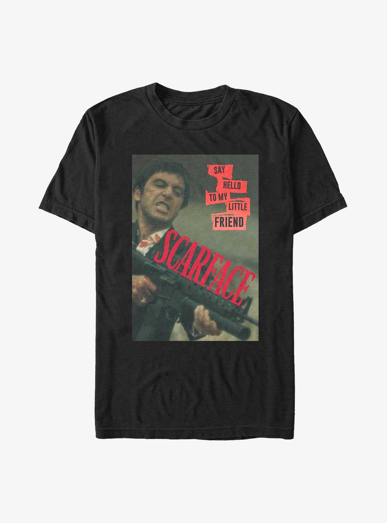 Scarface Say Hello To My Little Friend Poster T-Shirt, , hi-res