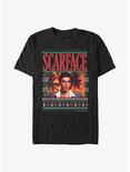 Scarface Tony Montana Ugly Christmas T-Shirt, BLACK, hi-res