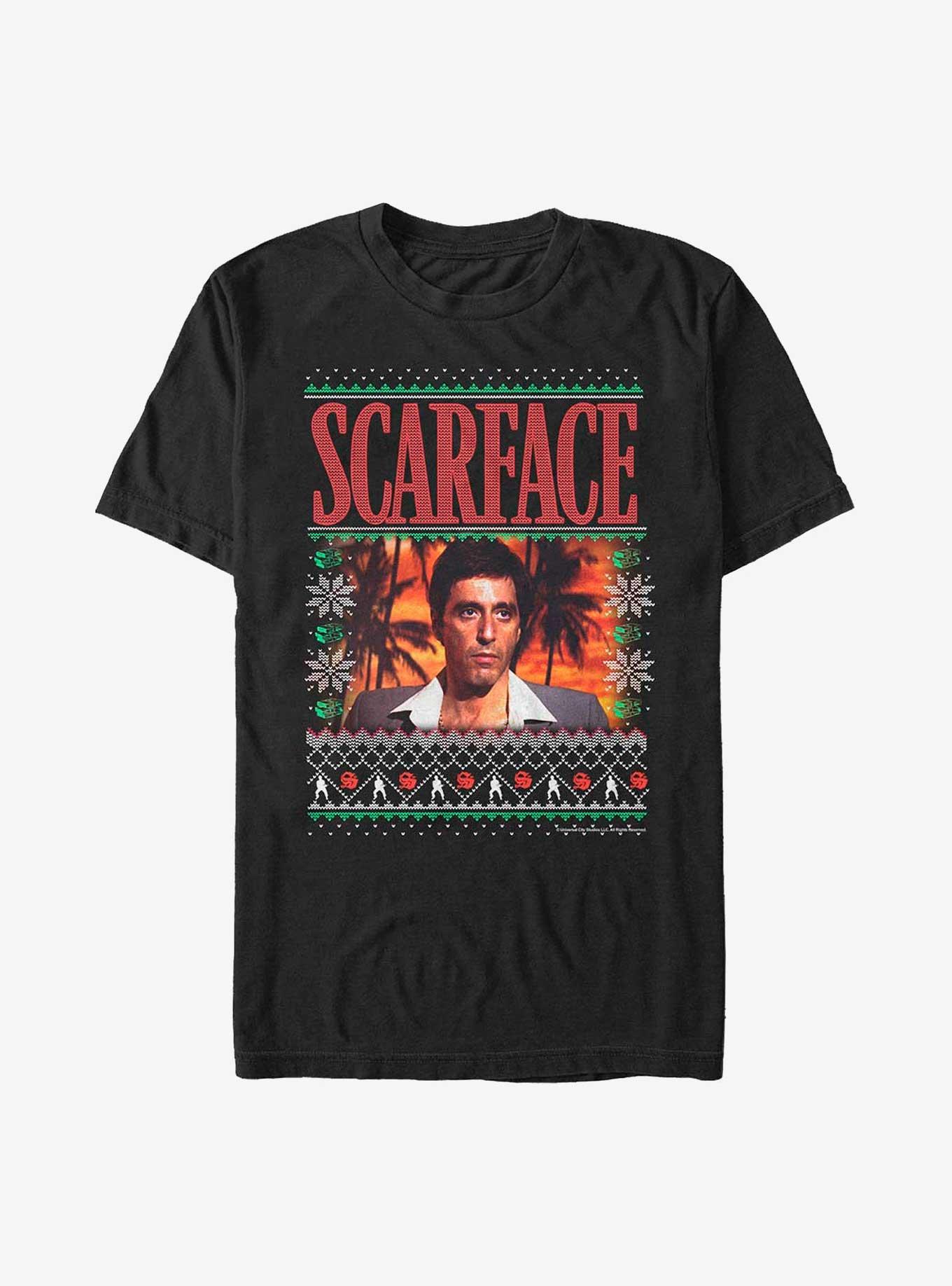 Scarface Tony Montana Ugly Christmas T-Shirt, , hi-res