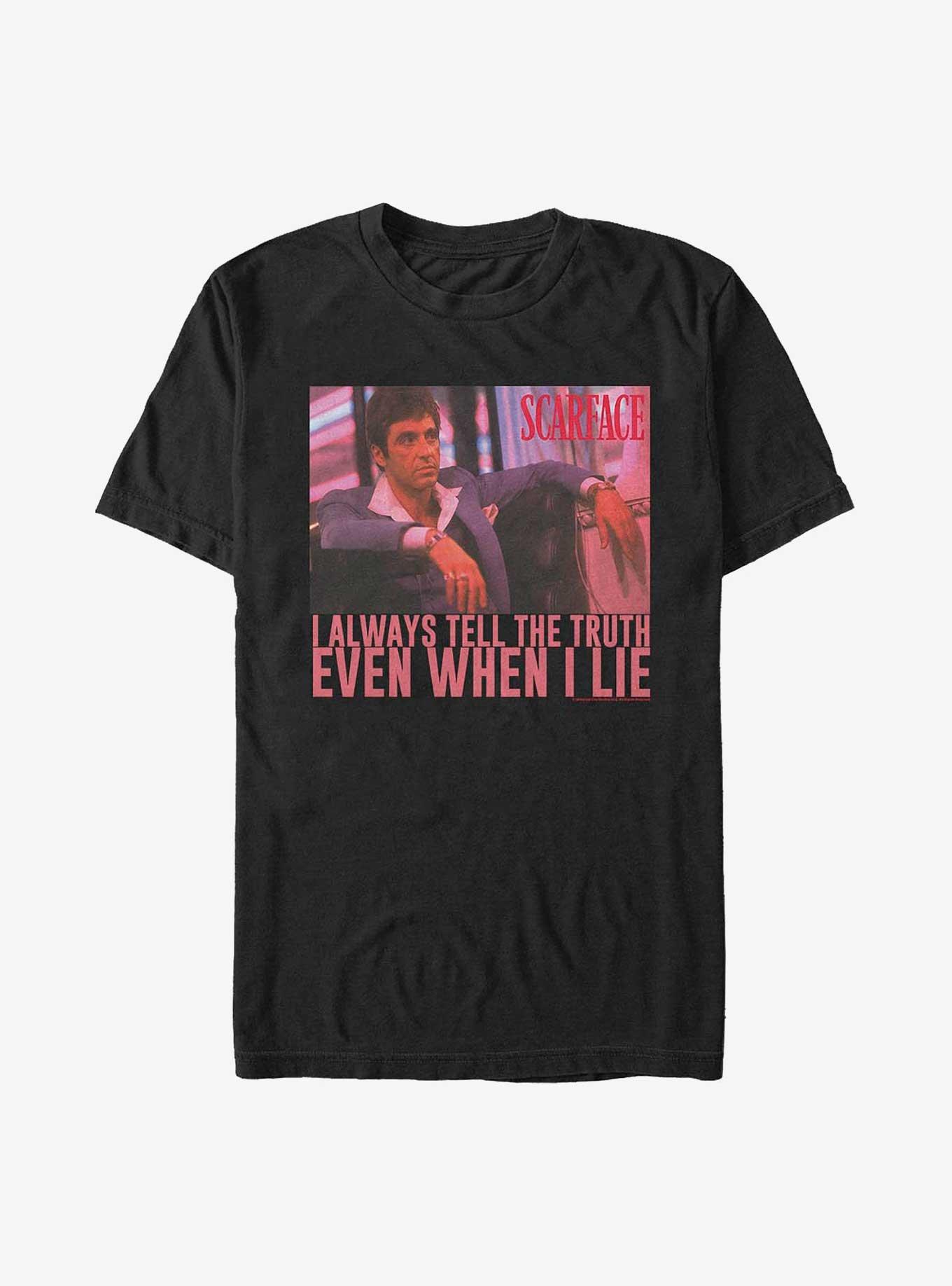 Scarface Always Tell The Truth Even When I Lie T-Shirt, BLACK, hi-res