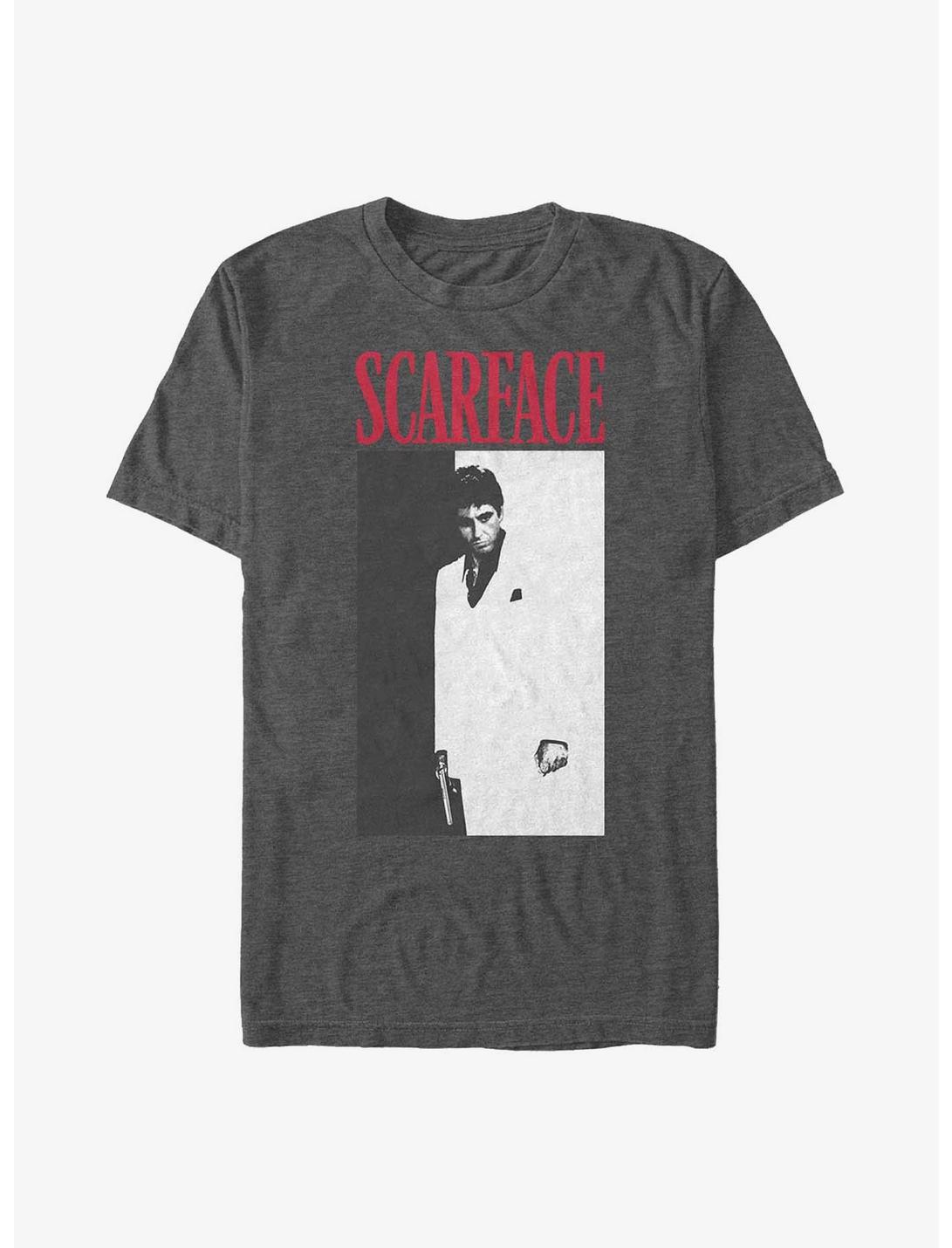 Scarface Movie Poster T-Shirt, CHAR HTR, hi-res