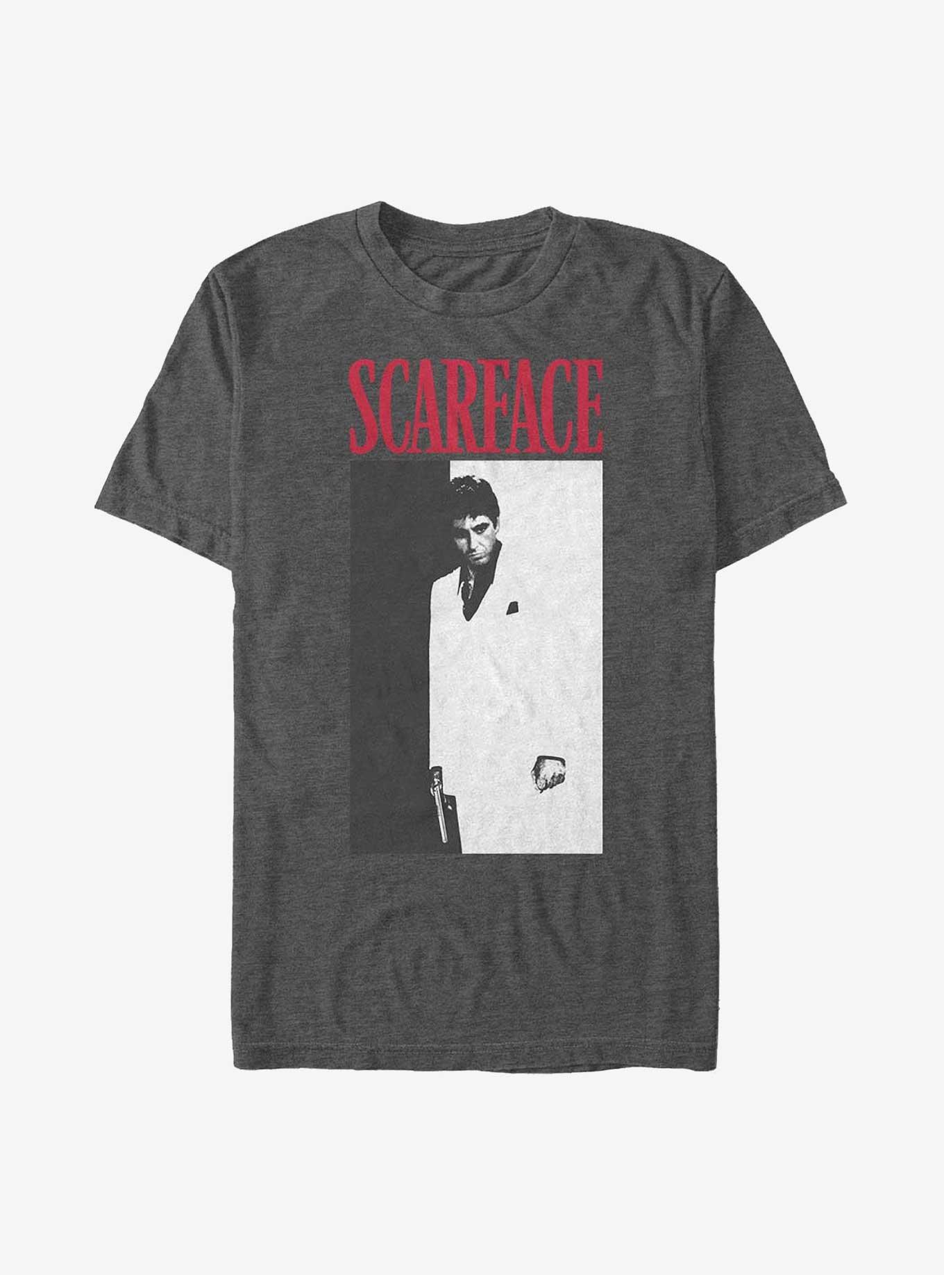 Scarface Movie Poster T-Shirt, CHAR HTR, hi-res