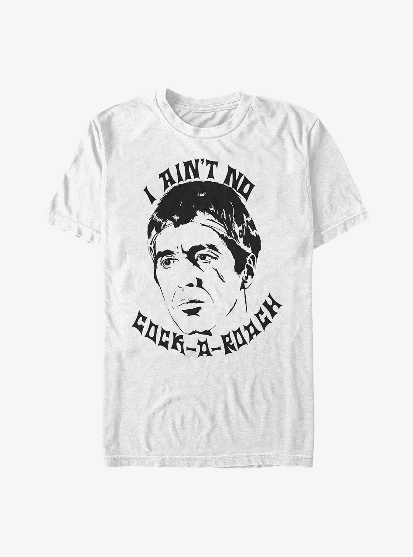 Scarface I Ain't No Cock-A-Roach T-Shirt, WHITE, hi-res