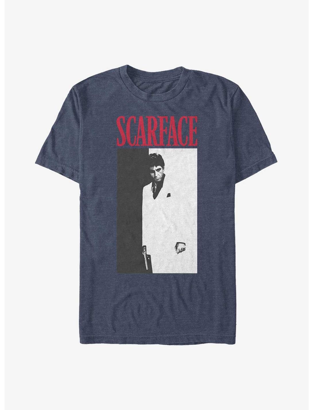Scarface Movie Poster T-Shirt, NAVY HTR, hi-res