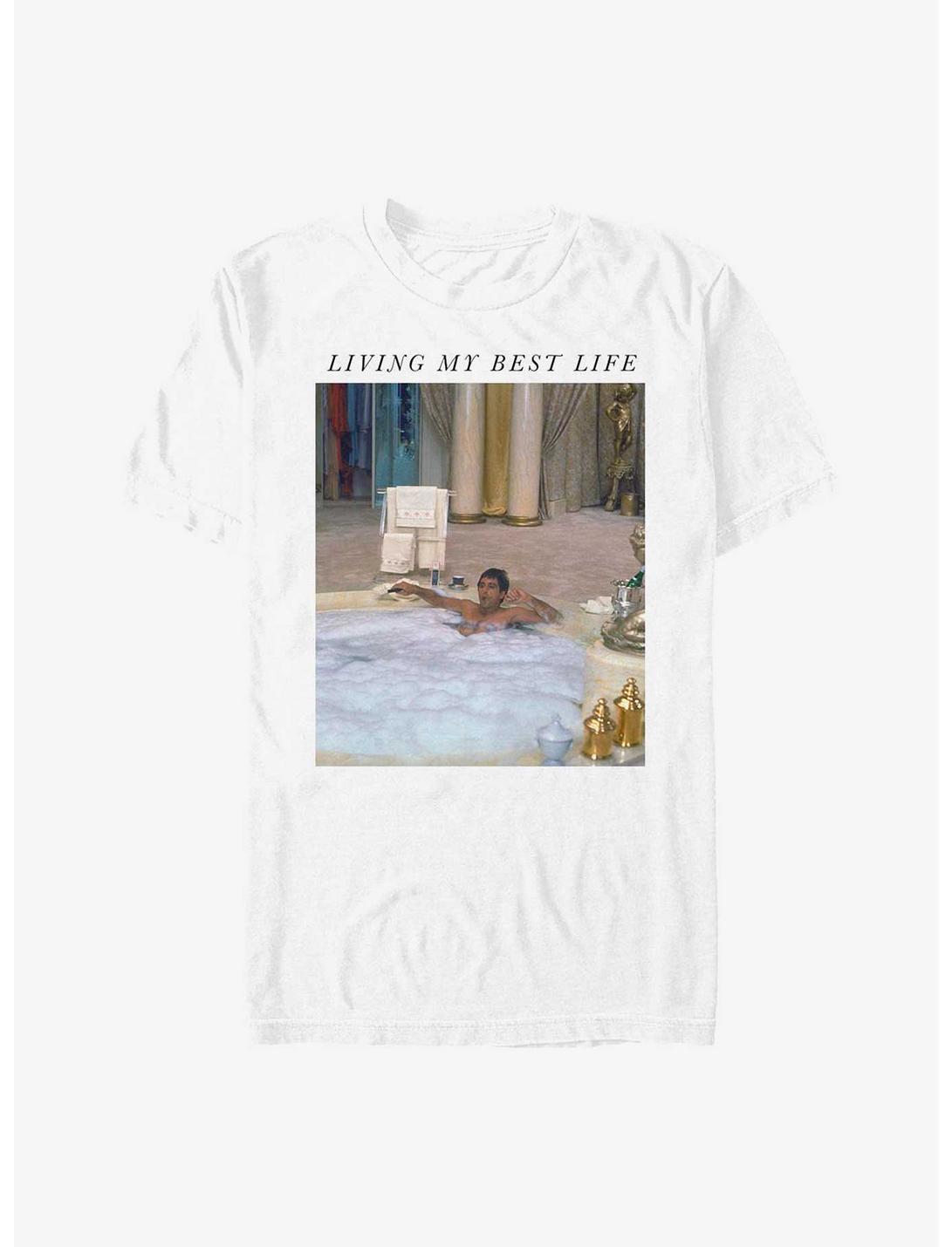 Scarface Living My Best Life T-Shirt, WHITE, hi-res