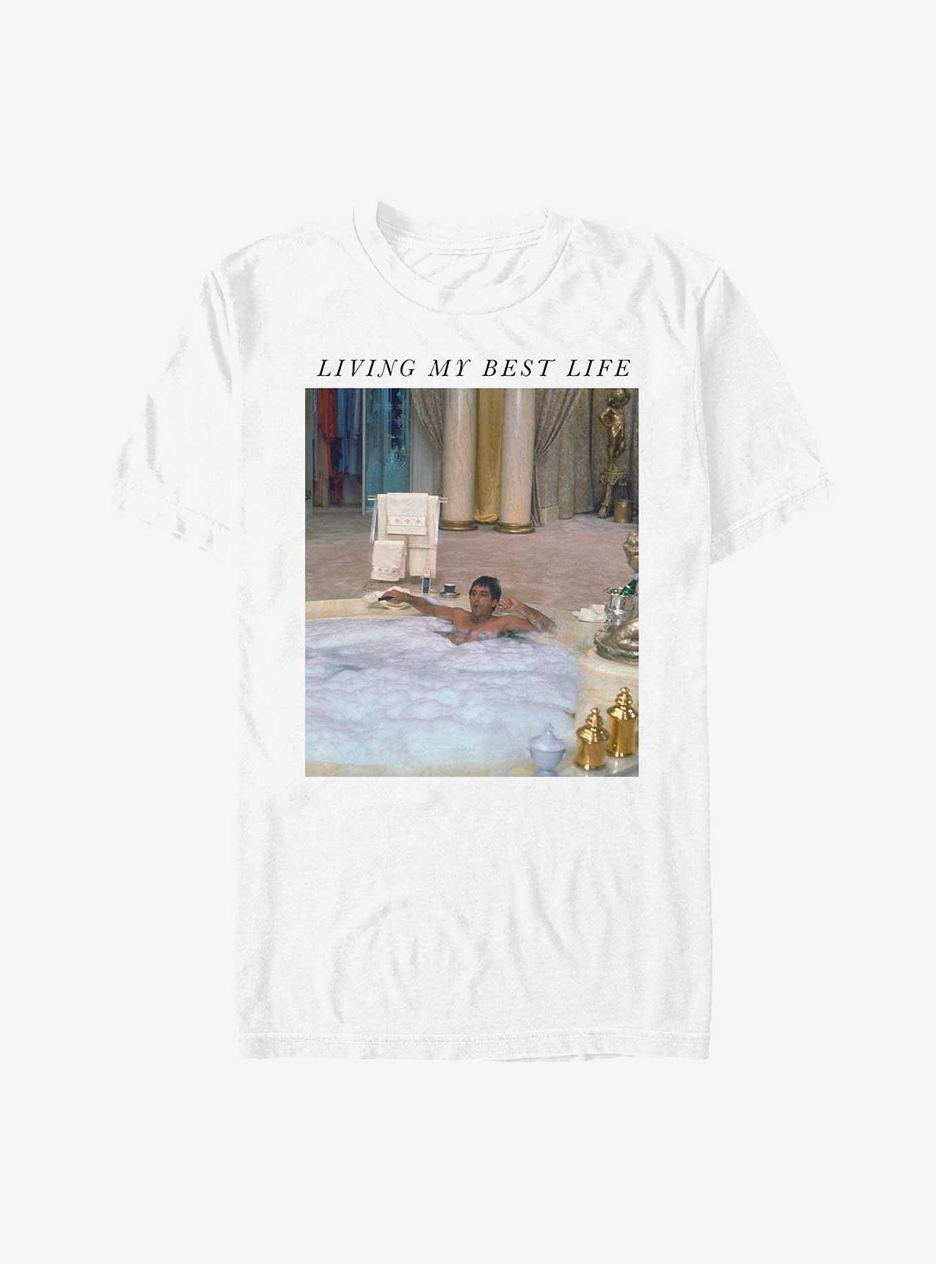 Scarface Living My Best Life T-Shirt, WHITE, hi-res