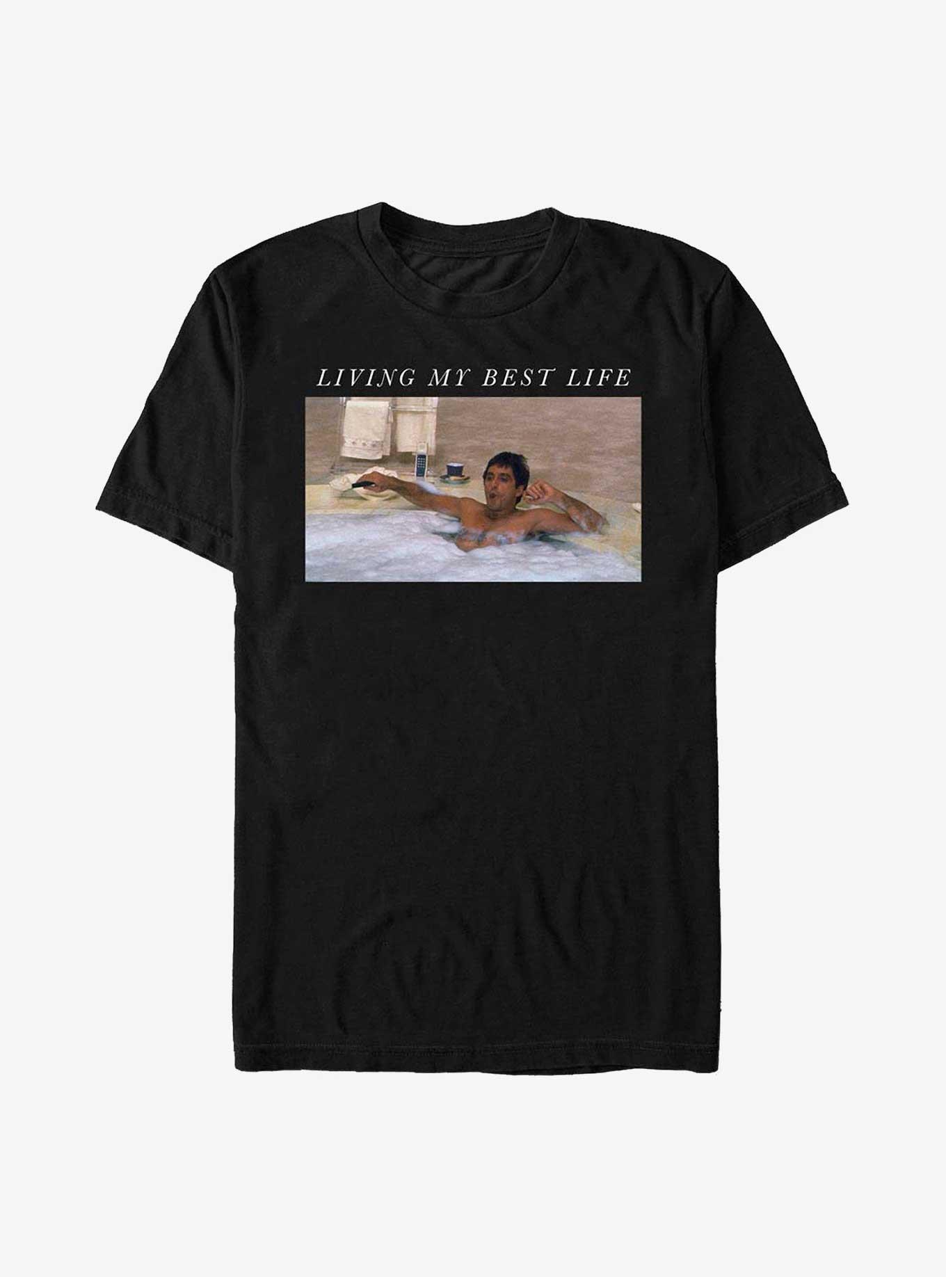 Scarface Living My Best Life T-Shirt, BLACK, hi-res