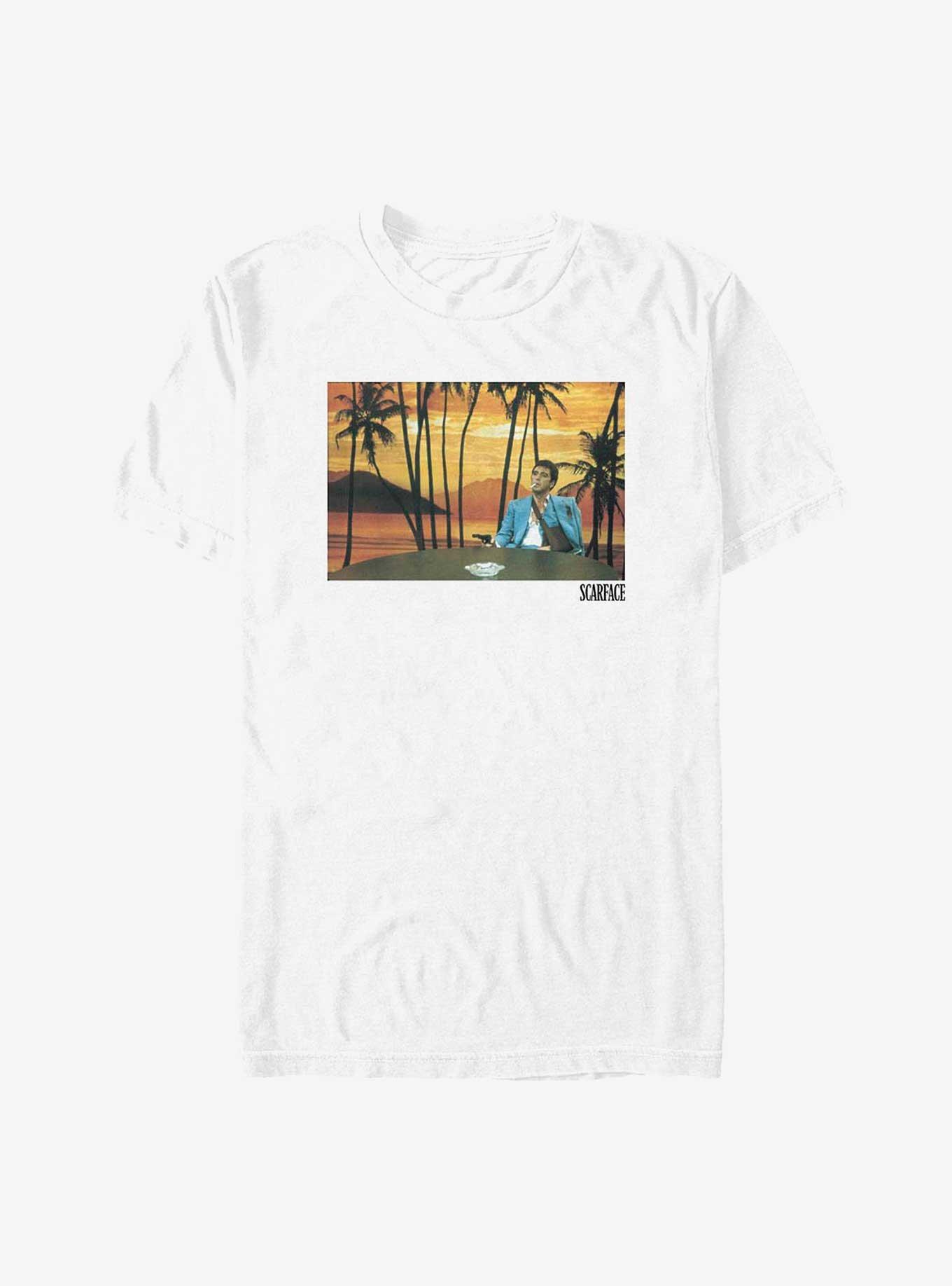 Scarface Sunset Paradise T-Shirt, WHITE, hi-res