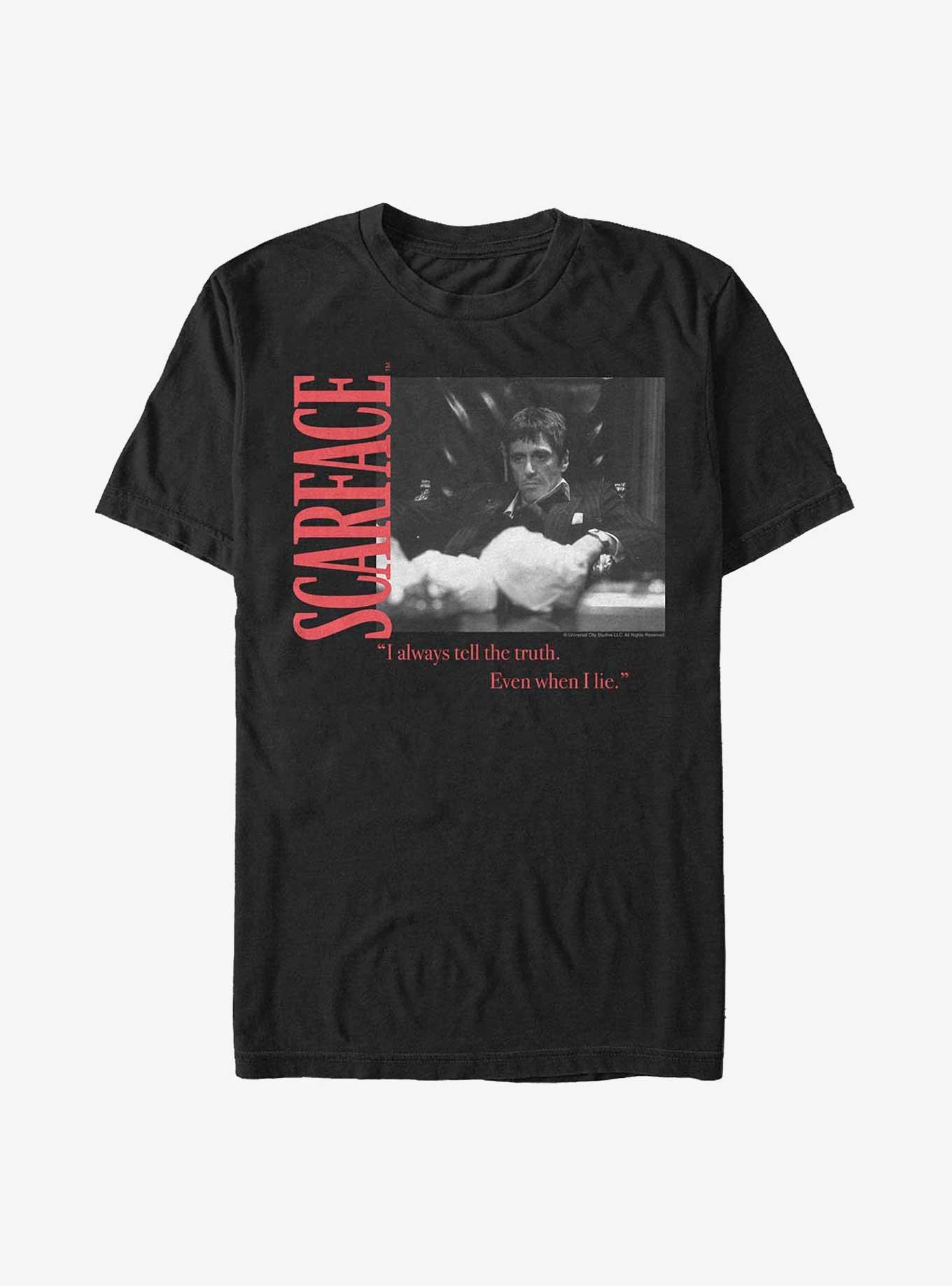 Scarface Tony Montana Truthful Liar T-Shirt, BLACK, hi-res