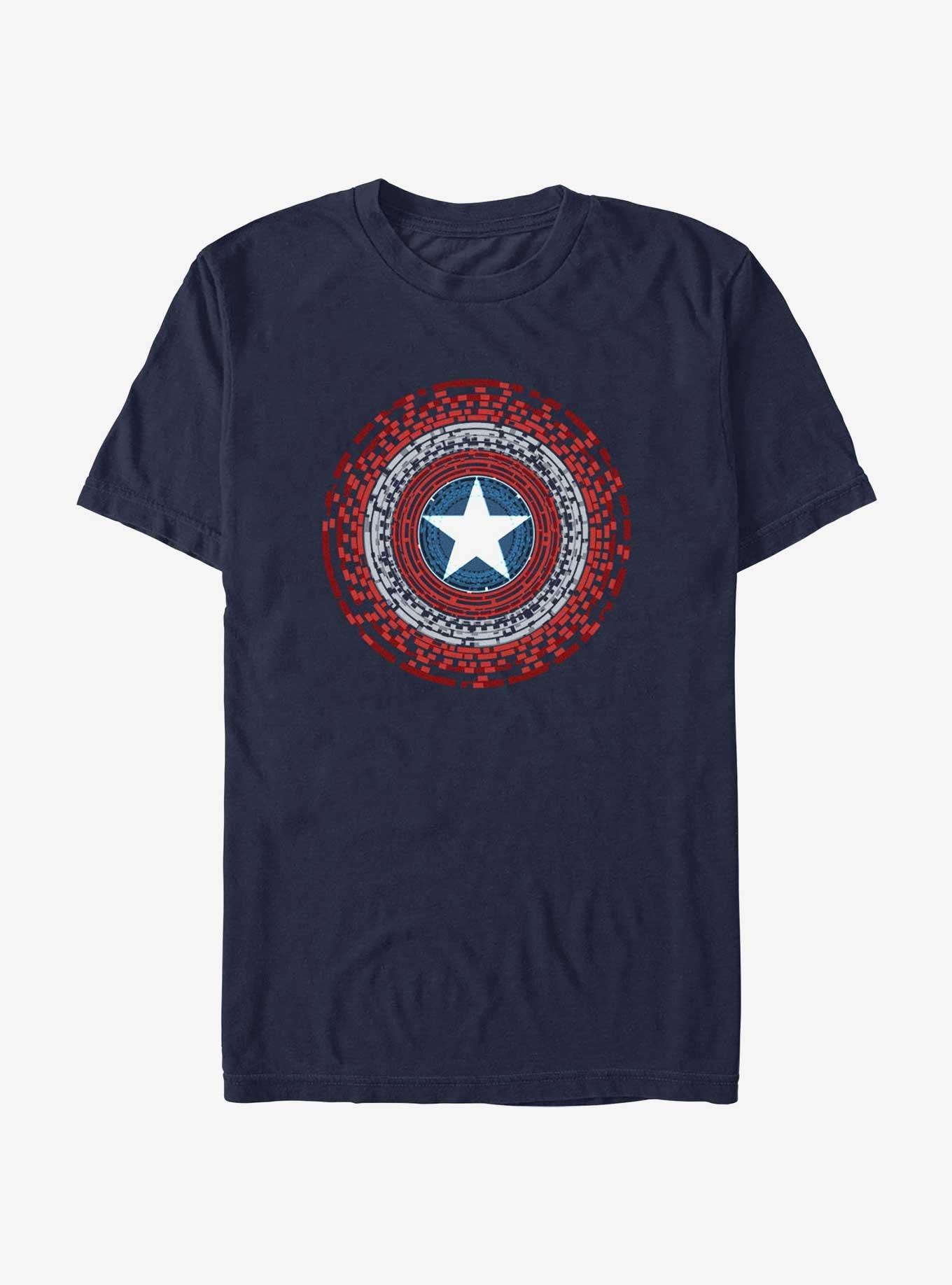 Marvel Captain America Digital Shield T-Shirt, NAVY, hi-res