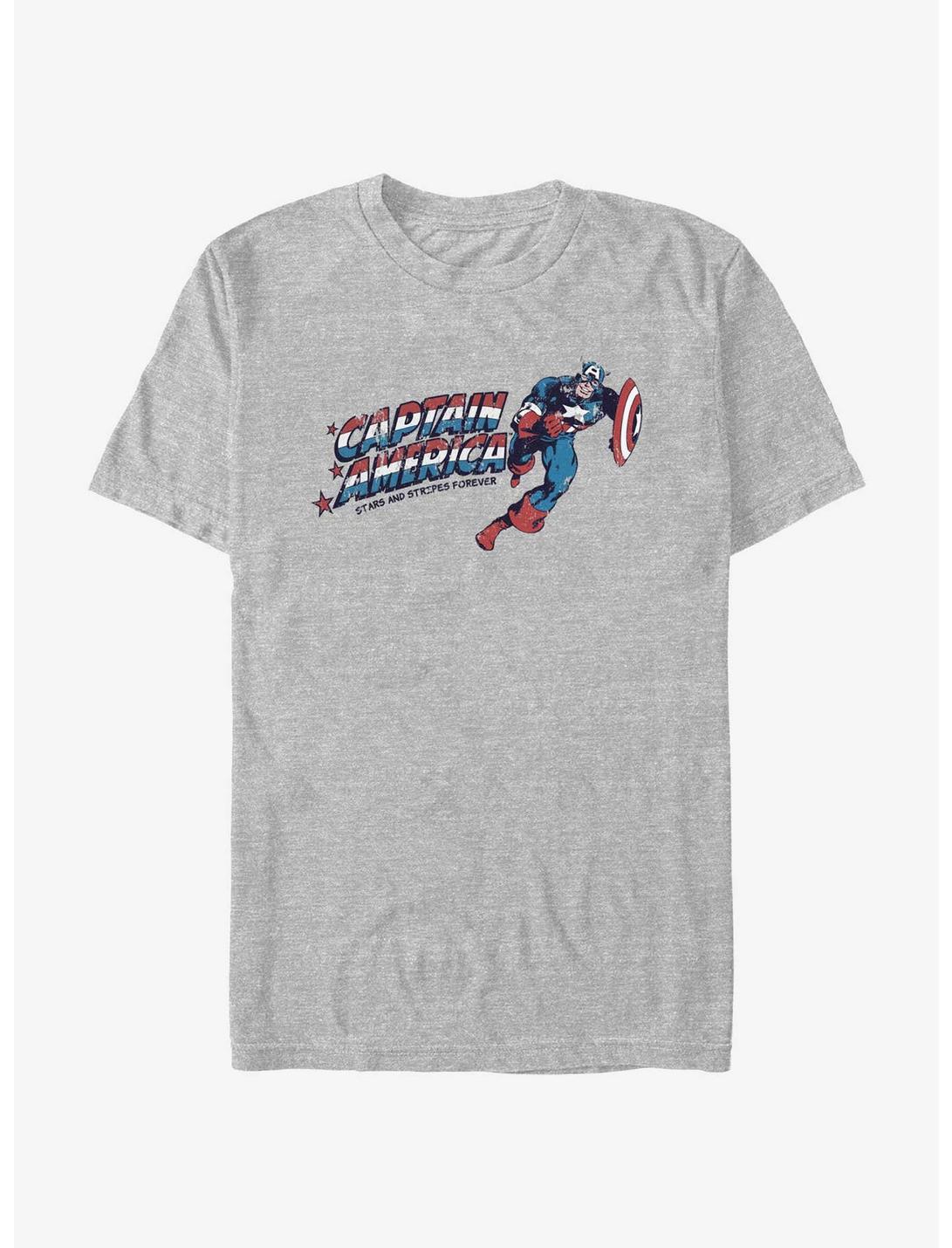Marvel Captain America Run Up T-Shirt, ATH HTR, hi-res