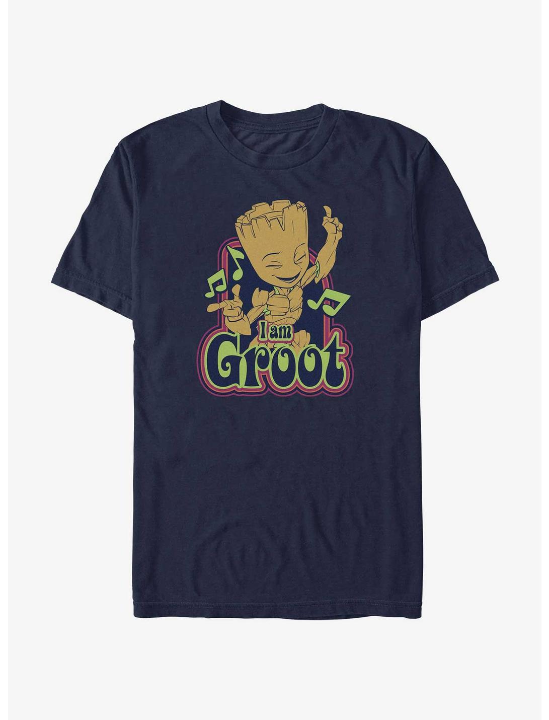 Marvel Guardians of the Galaxy Dancing With Groot T-Shirt, NAVY, hi-res