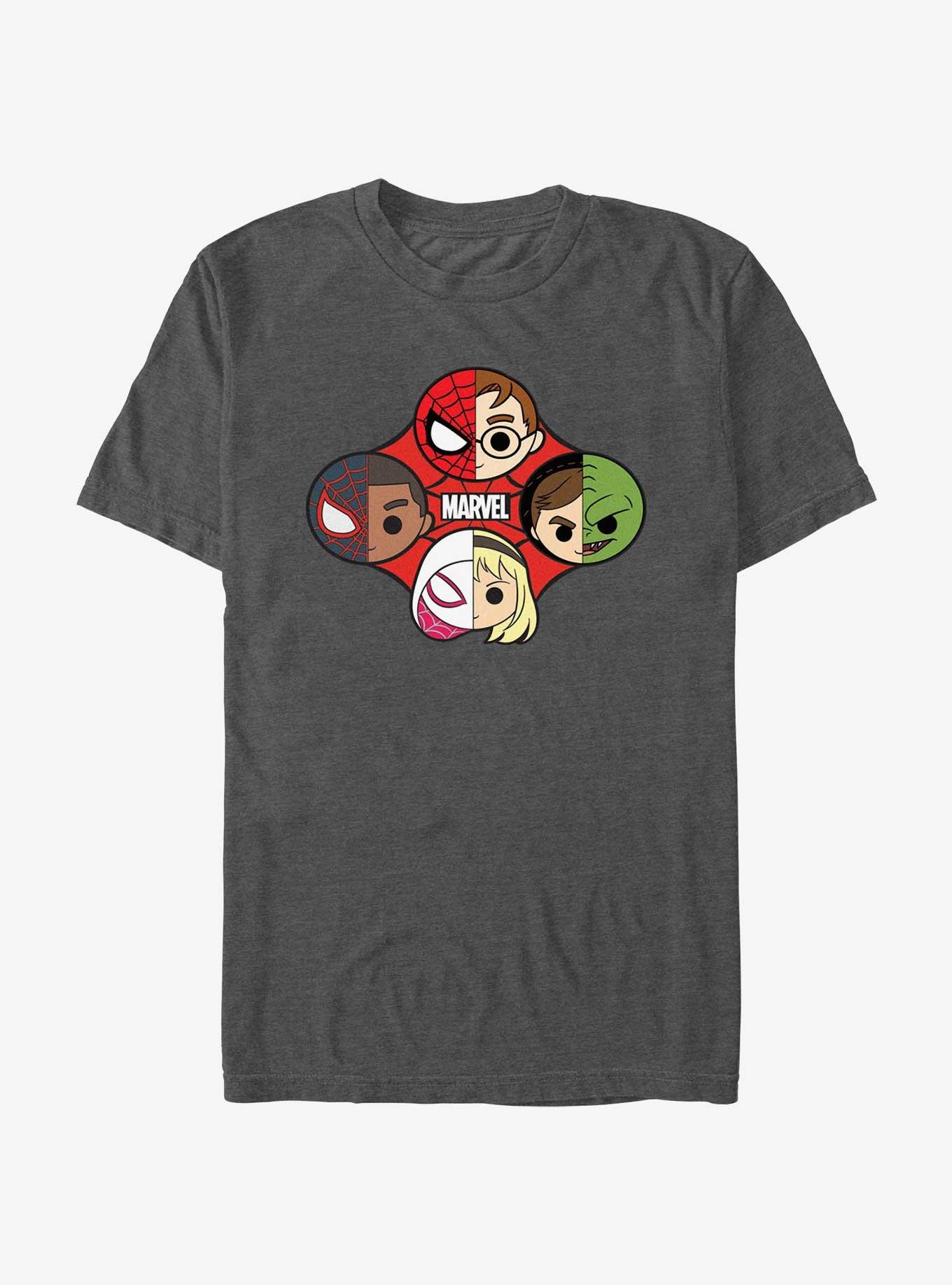 Marvel Spider-Man Dual Web T-Shirt, CHAR HTR, hi-res