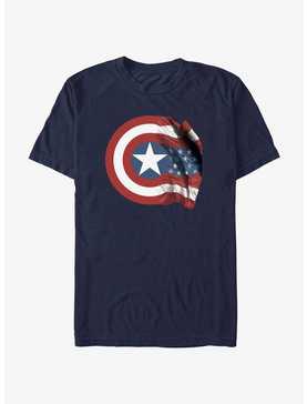 Marvel Captain America Flag And Shield T-Shirt, , hi-res