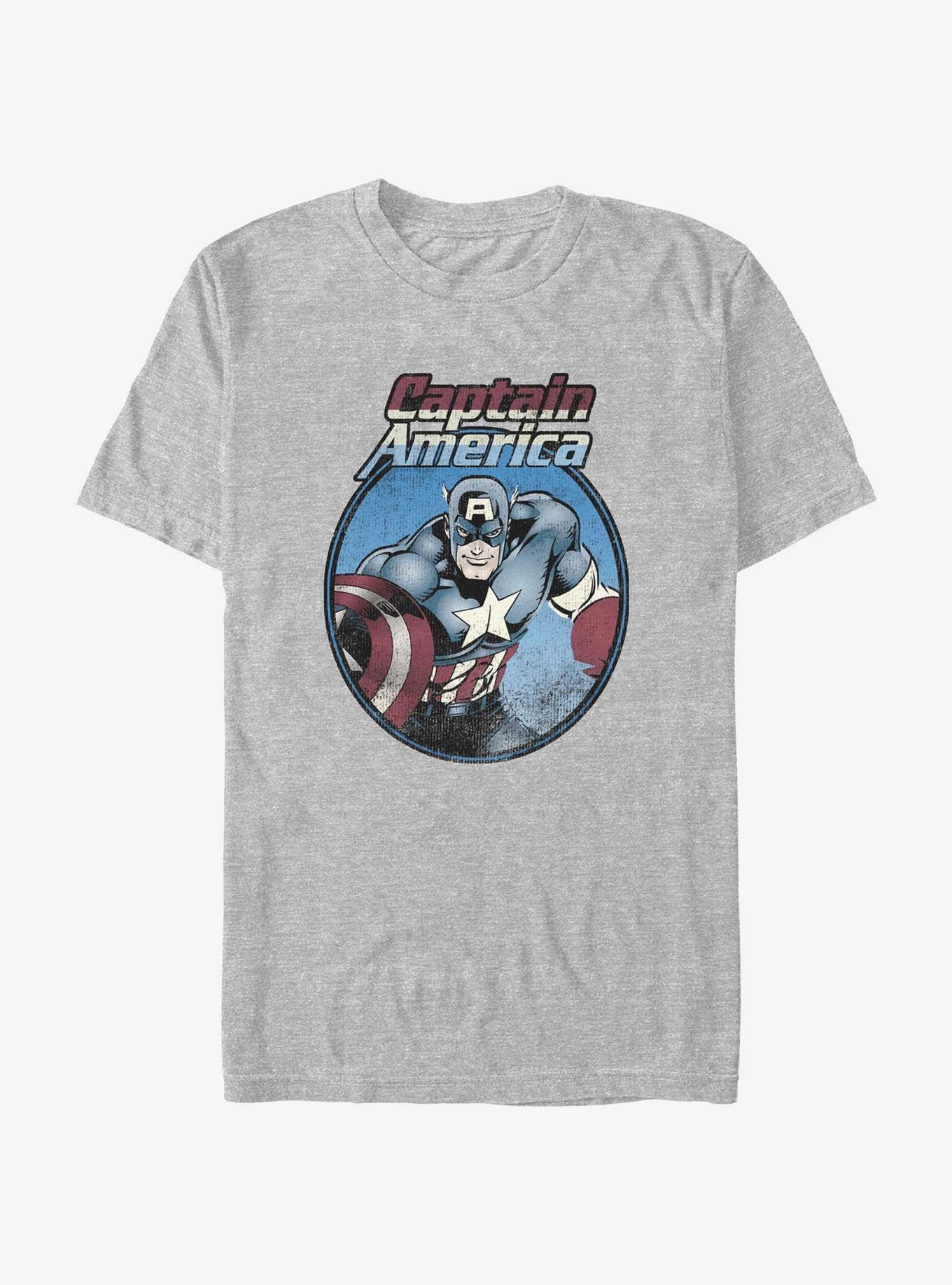 Marvel Captain America Framed Cap T-Shirt, ATH HTR, hi-res