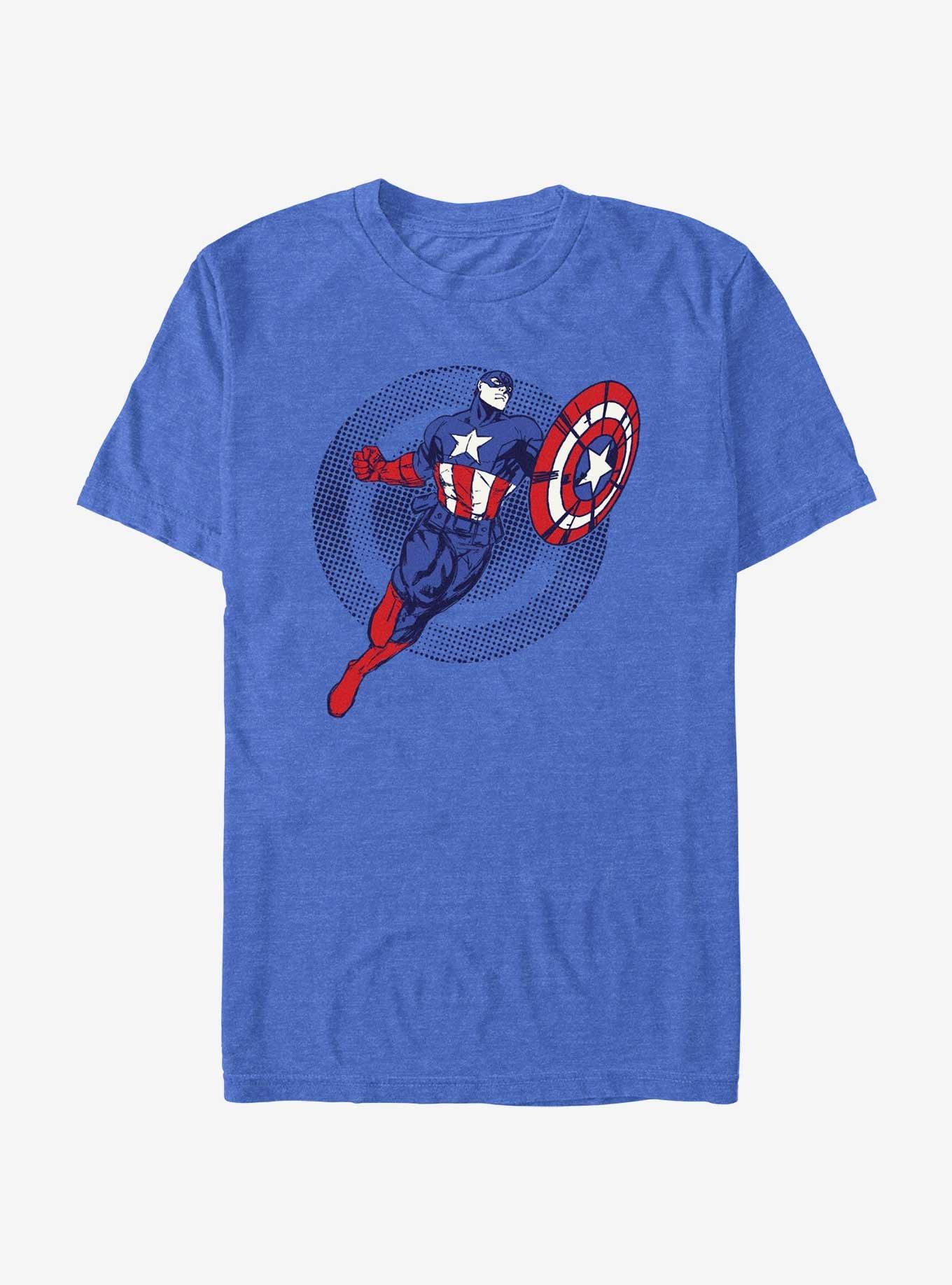 Marvel Captain America Here He Comes T-Shirt, ROY HTR, hi-res