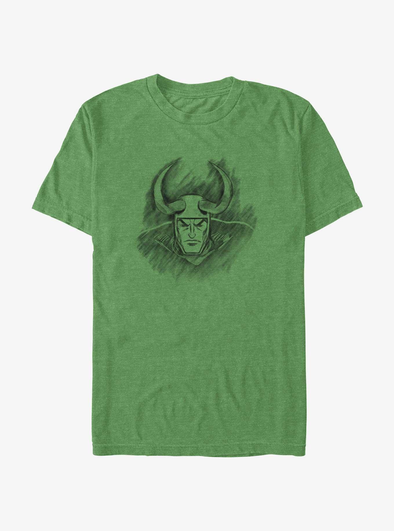Marvel Loki Low Key Sketch T-Shirt, KEL HTR, hi-res