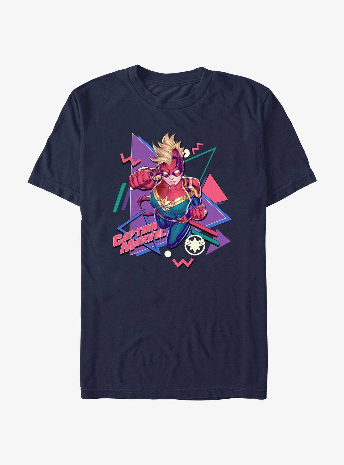 Marvel Captain Marvel 90's Vibe T-Shirt, NAVY, hi-res