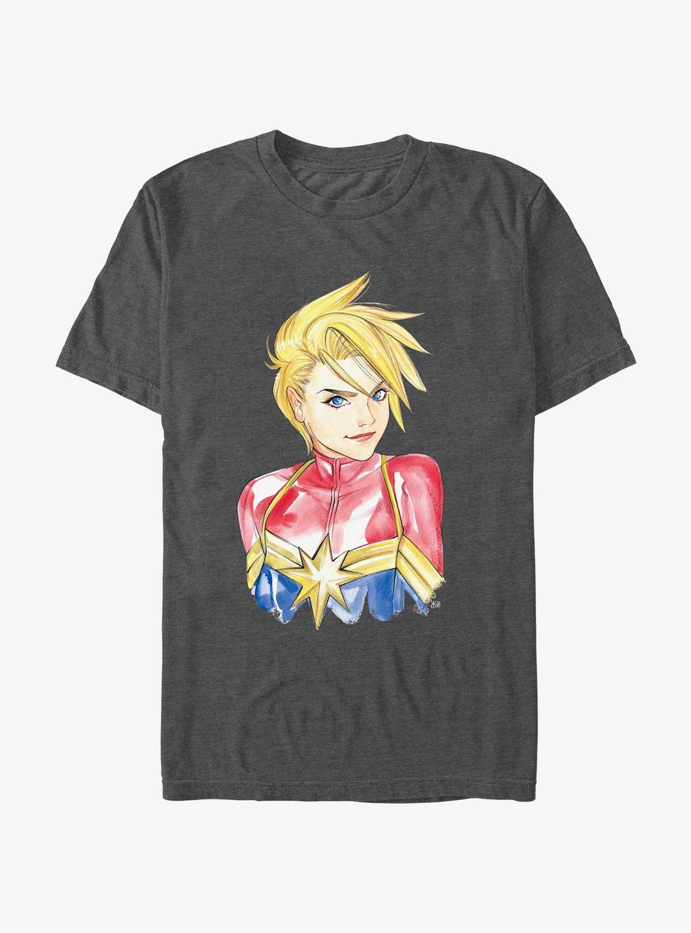 Marvel Captain Marvel Watercolor Sketch T-Shirt, , hi-res