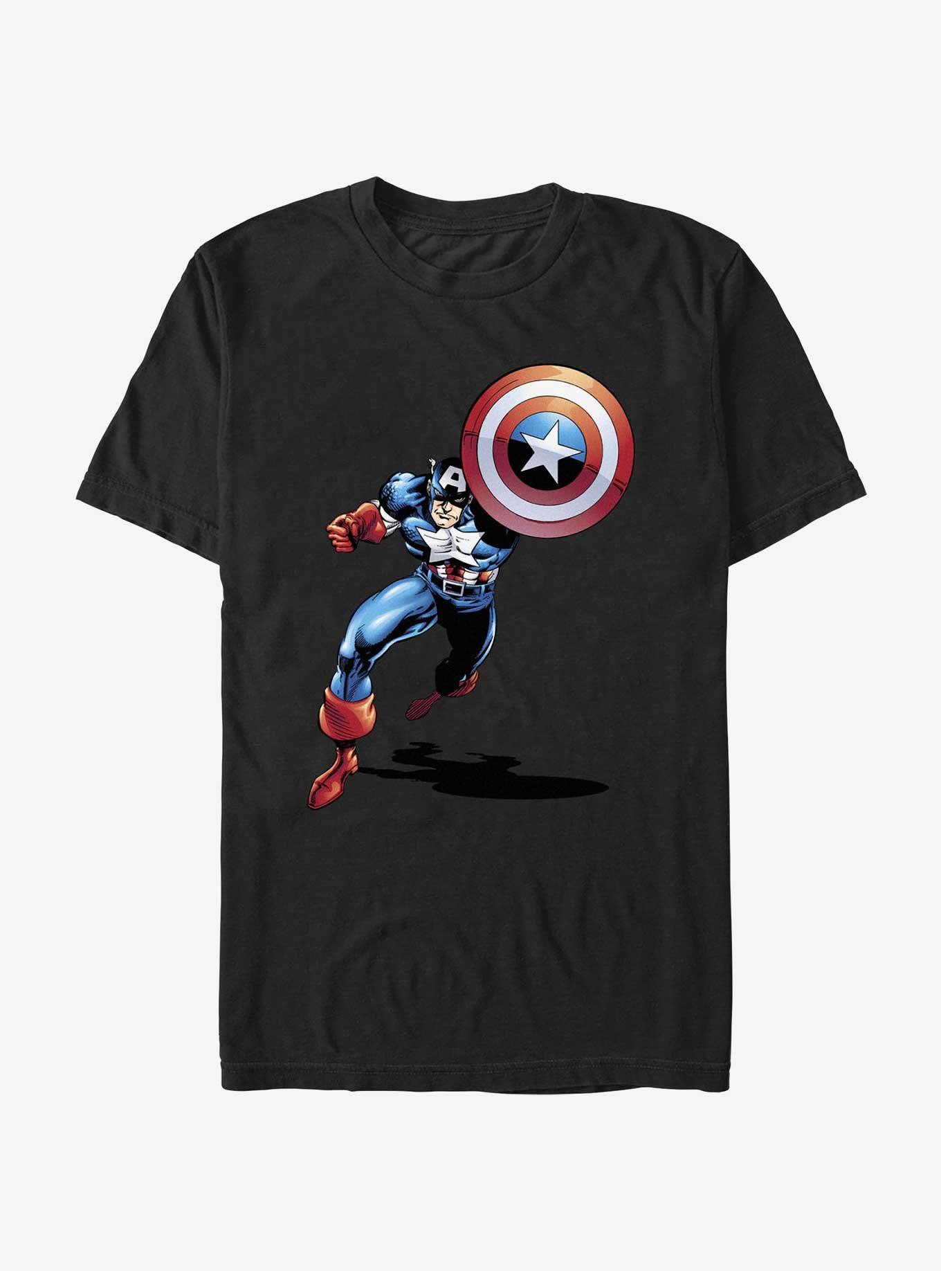 Marvel Captain America Shields Up T-Shirt - BLACK | Hot Topic