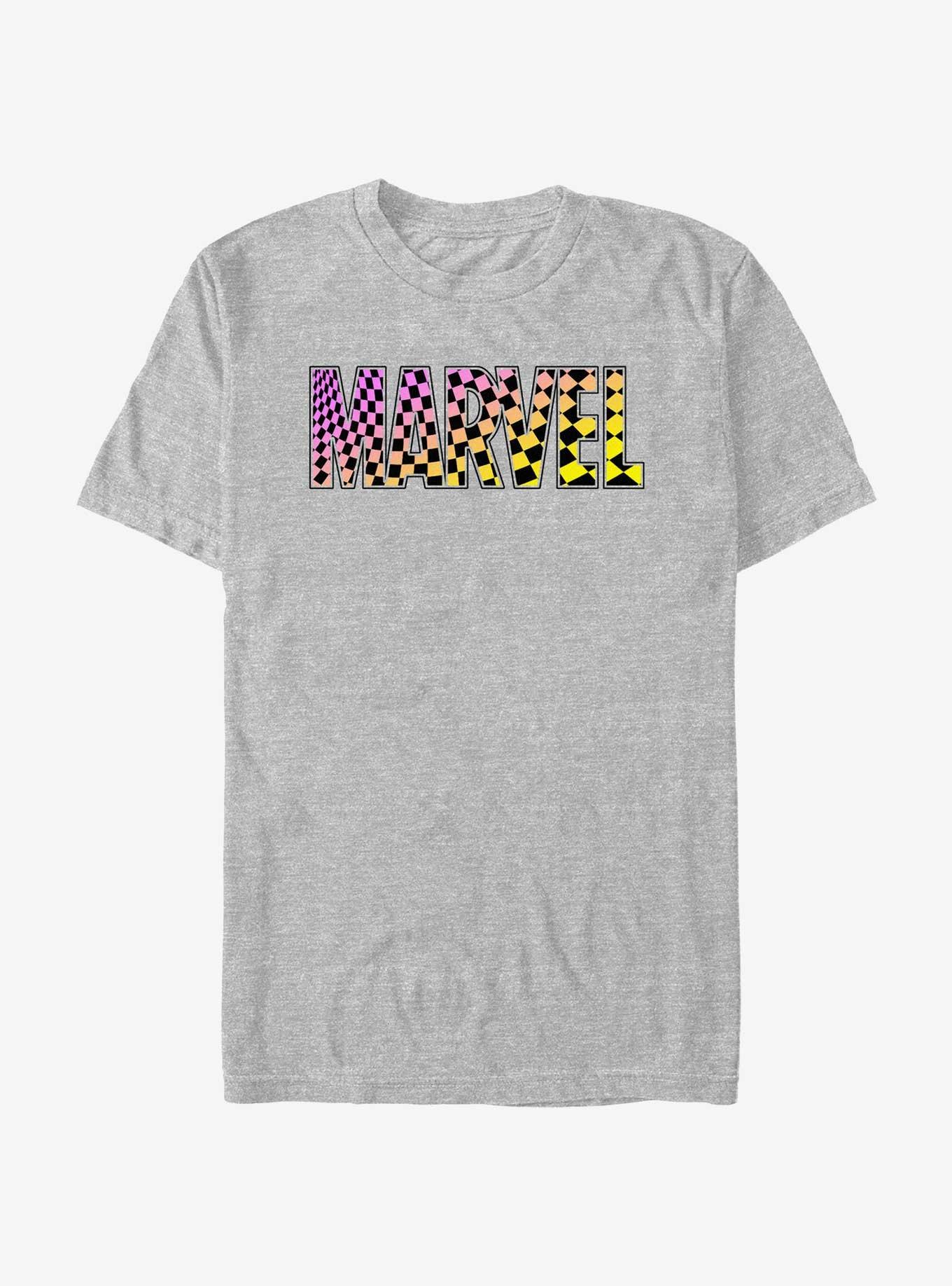 Marvel Checker Fill Logo T-Shirt, , hi-res