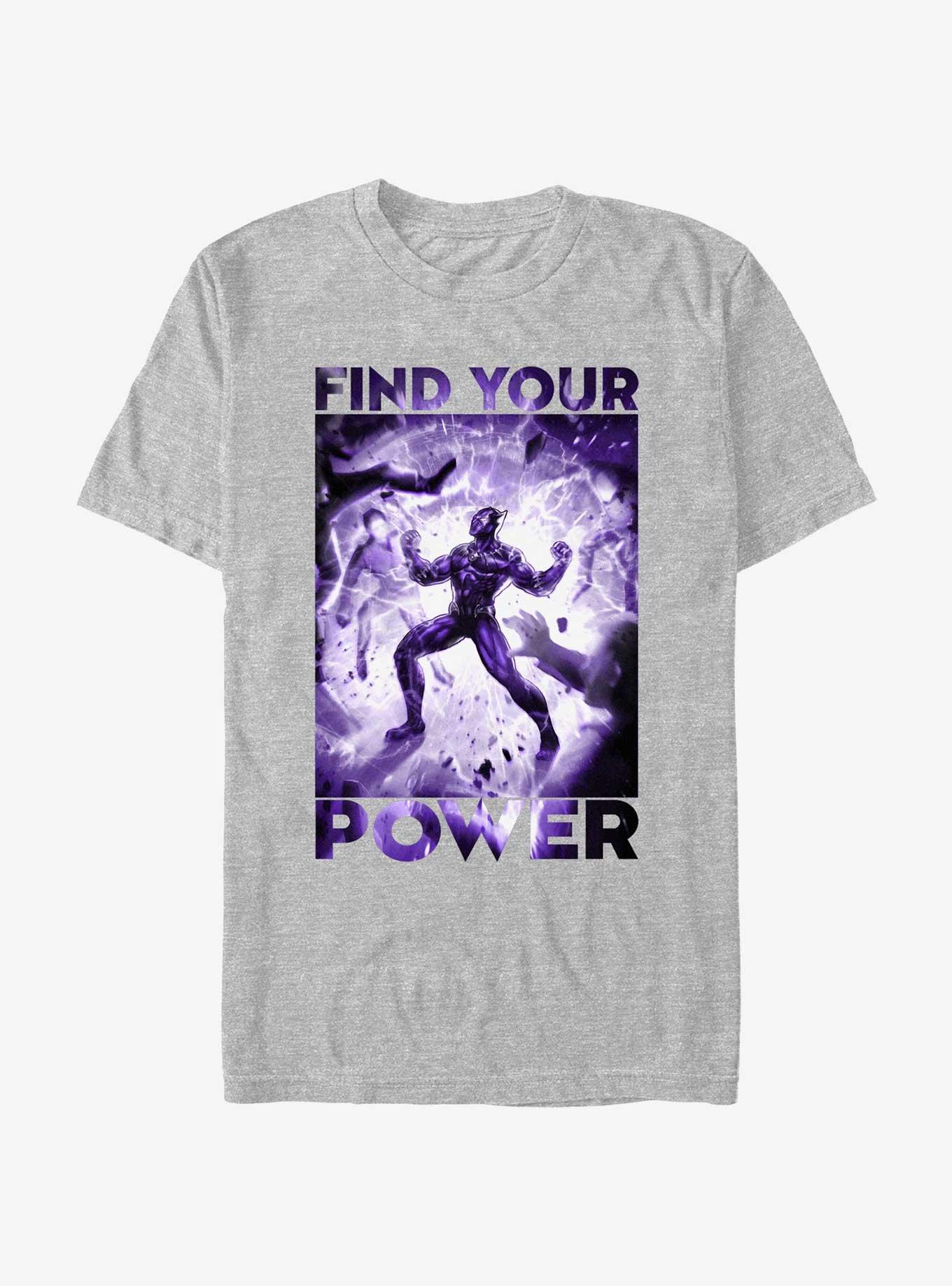 Marvel Black Panther Find Your Power T-Shirt, ATH HTR, hi-res