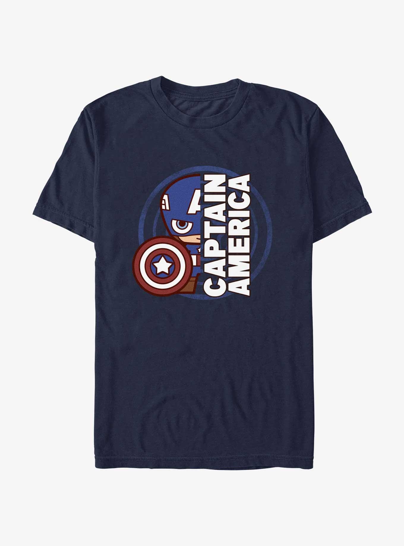 Marvel Captain America Chibi Steve Rogers T-Shirt, NAVY, hi-res