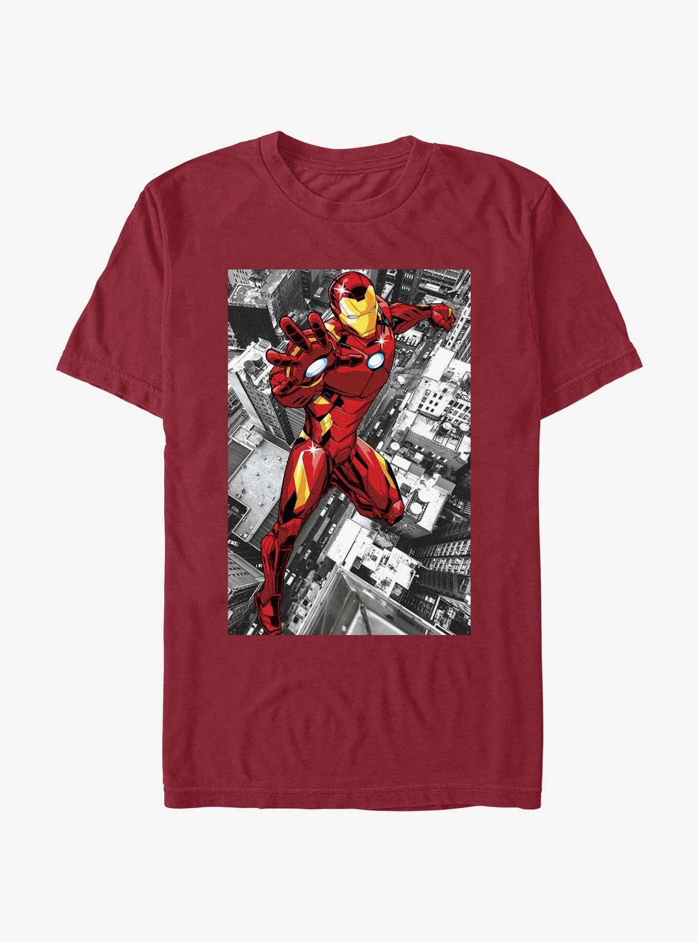 Marvel Iron Man Floating Above T-Shirt