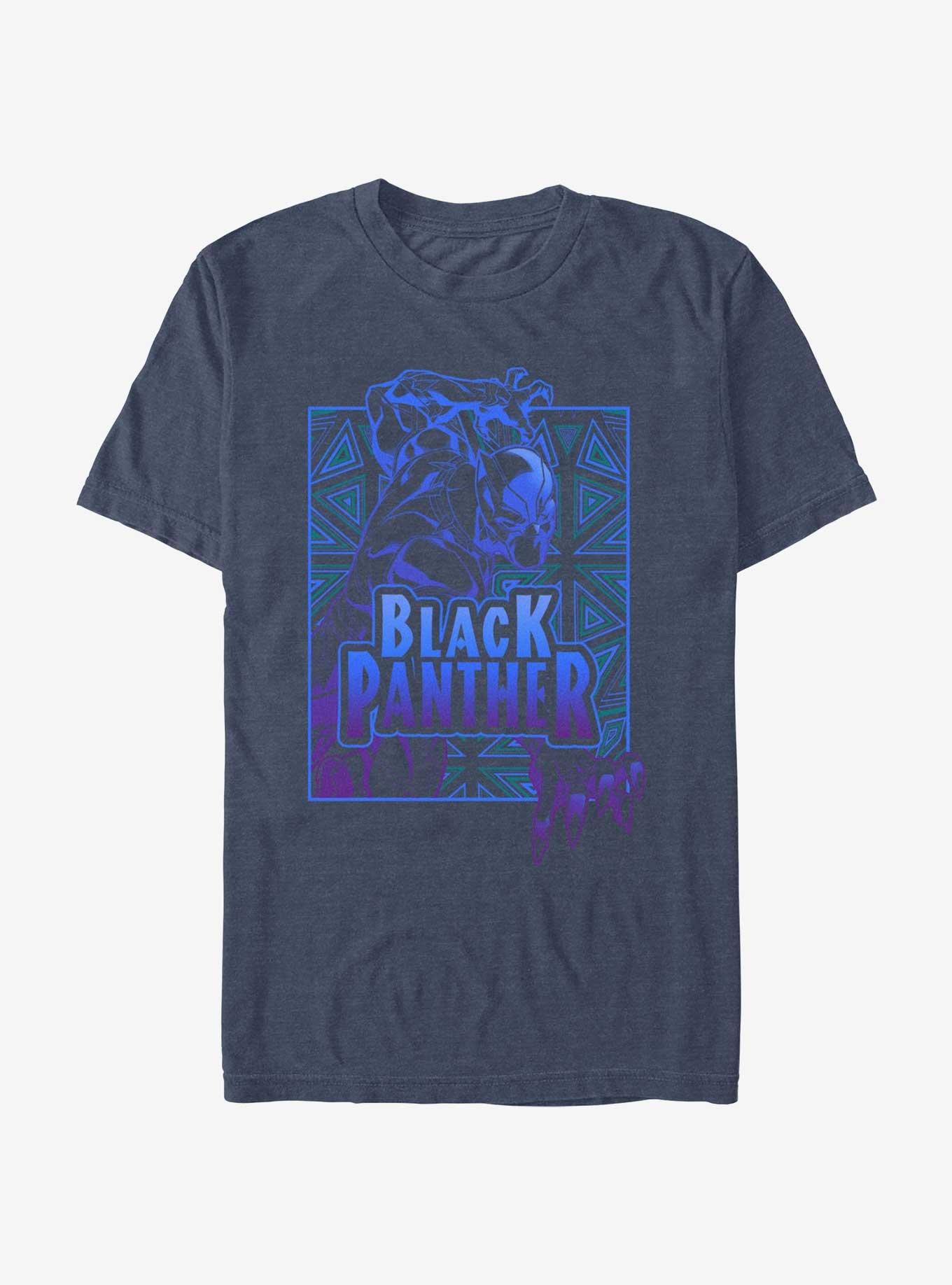 Marvel Black Panther Linear Panther T-Shirt, NAVY, hi-res