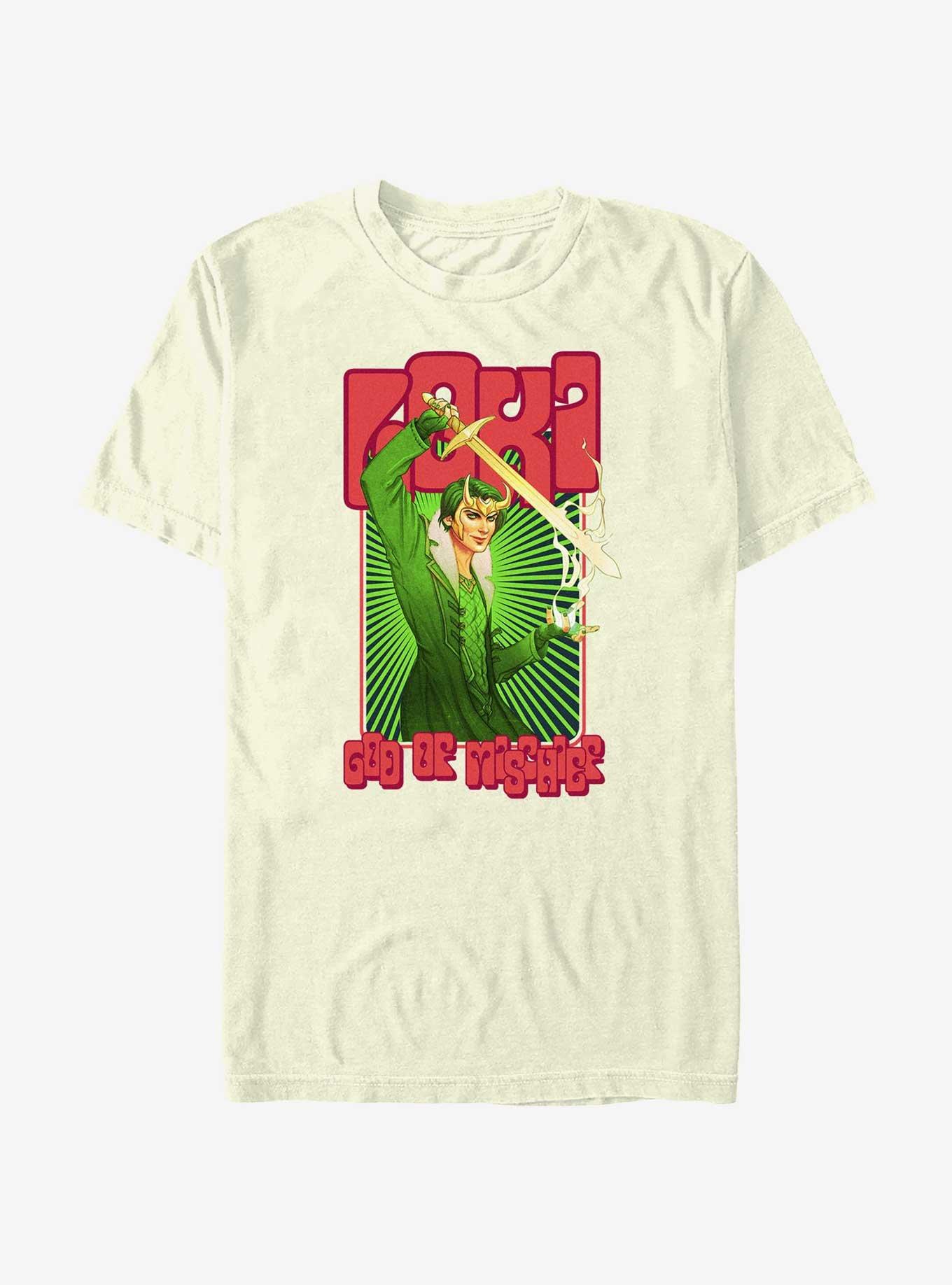 Marvel Loki Psychedelic God Of Mischief T-Shirt, NATURAL, hi-res
