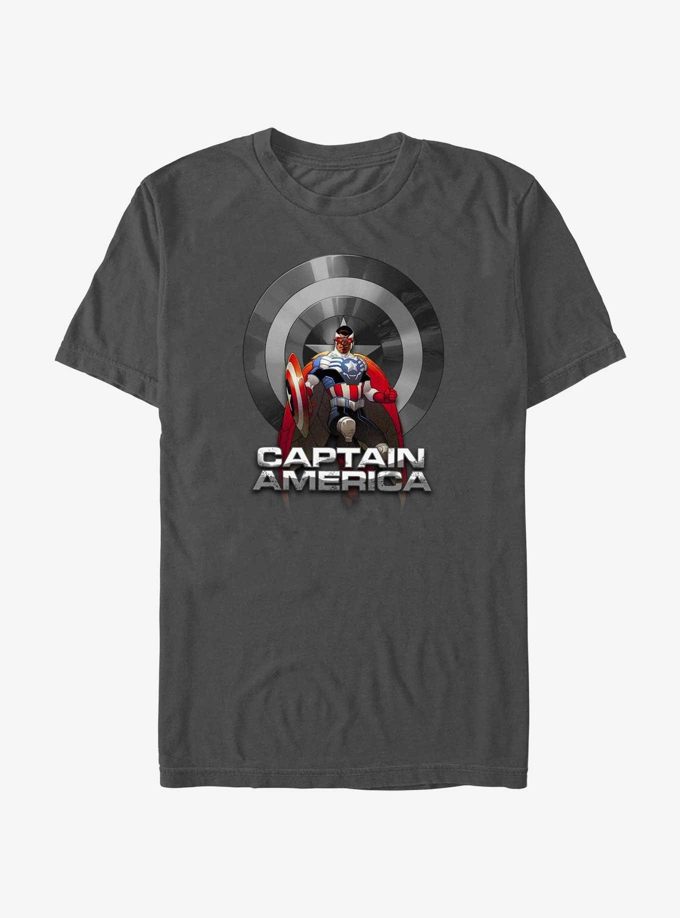 Marvel Captain America Sam Is Captain T-Shirt, CHARCOAL, hi-res