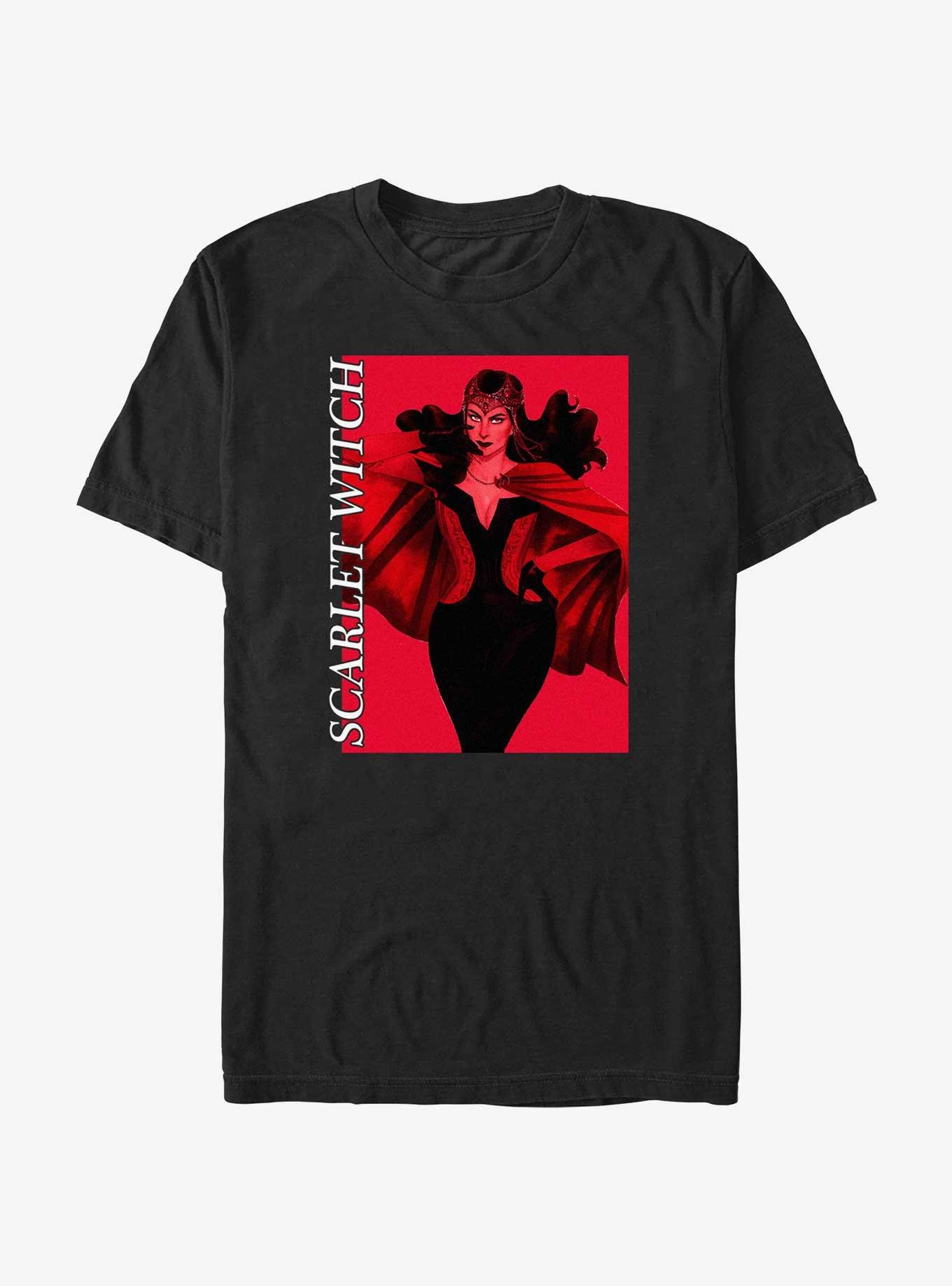 Marvel Scarlet Witch Scarlet Red Box T-Shirt, BLACK, hi-res