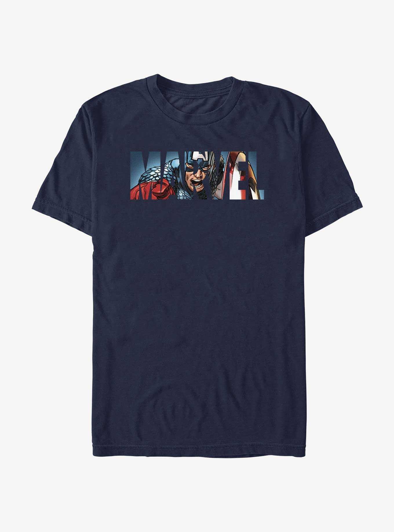 Marvel Captain America Logo Fill T-Shirt, , hi-res