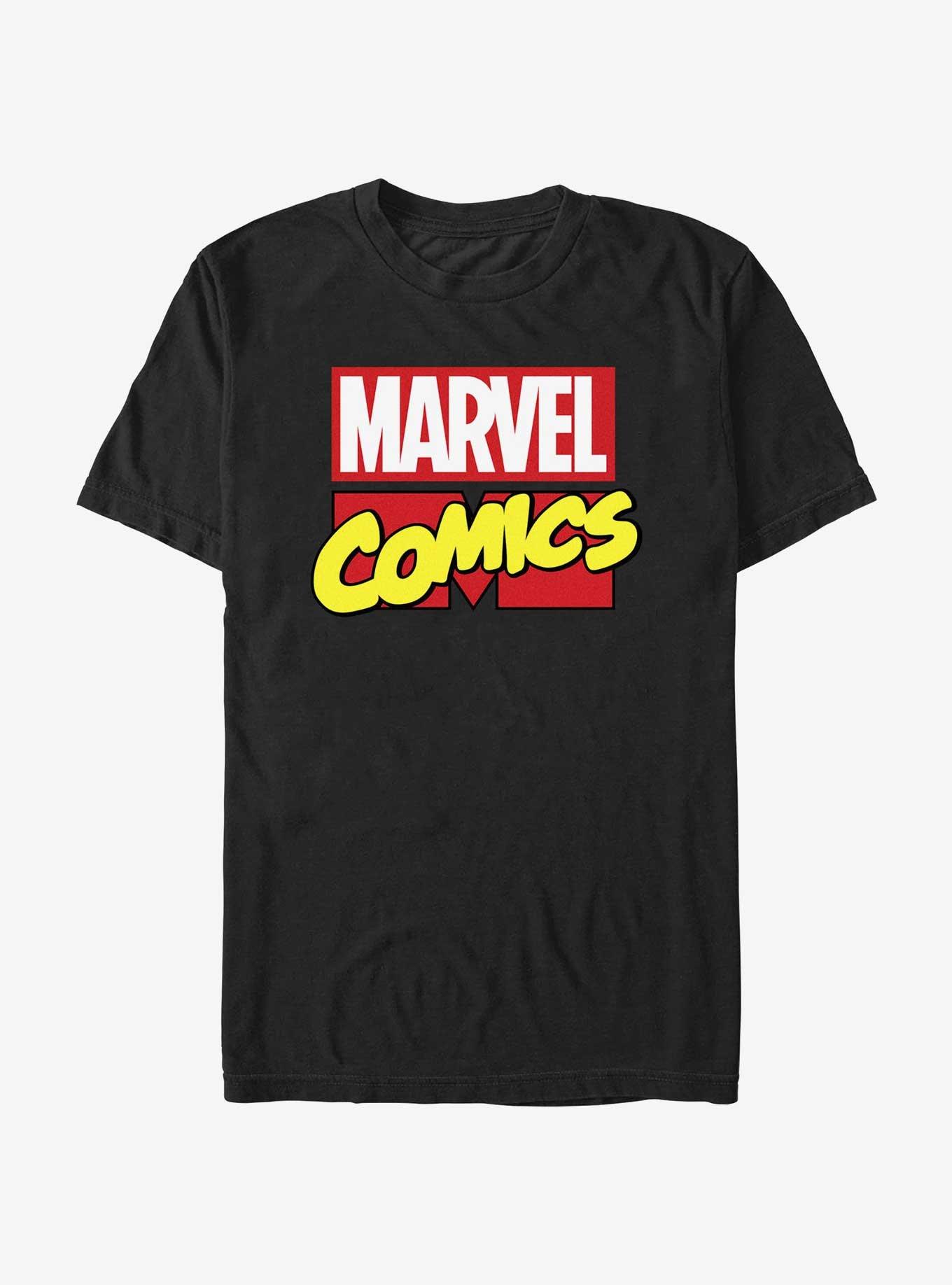 Marvel Comics Classic Logo T-Shirt, BLACK, hi-res