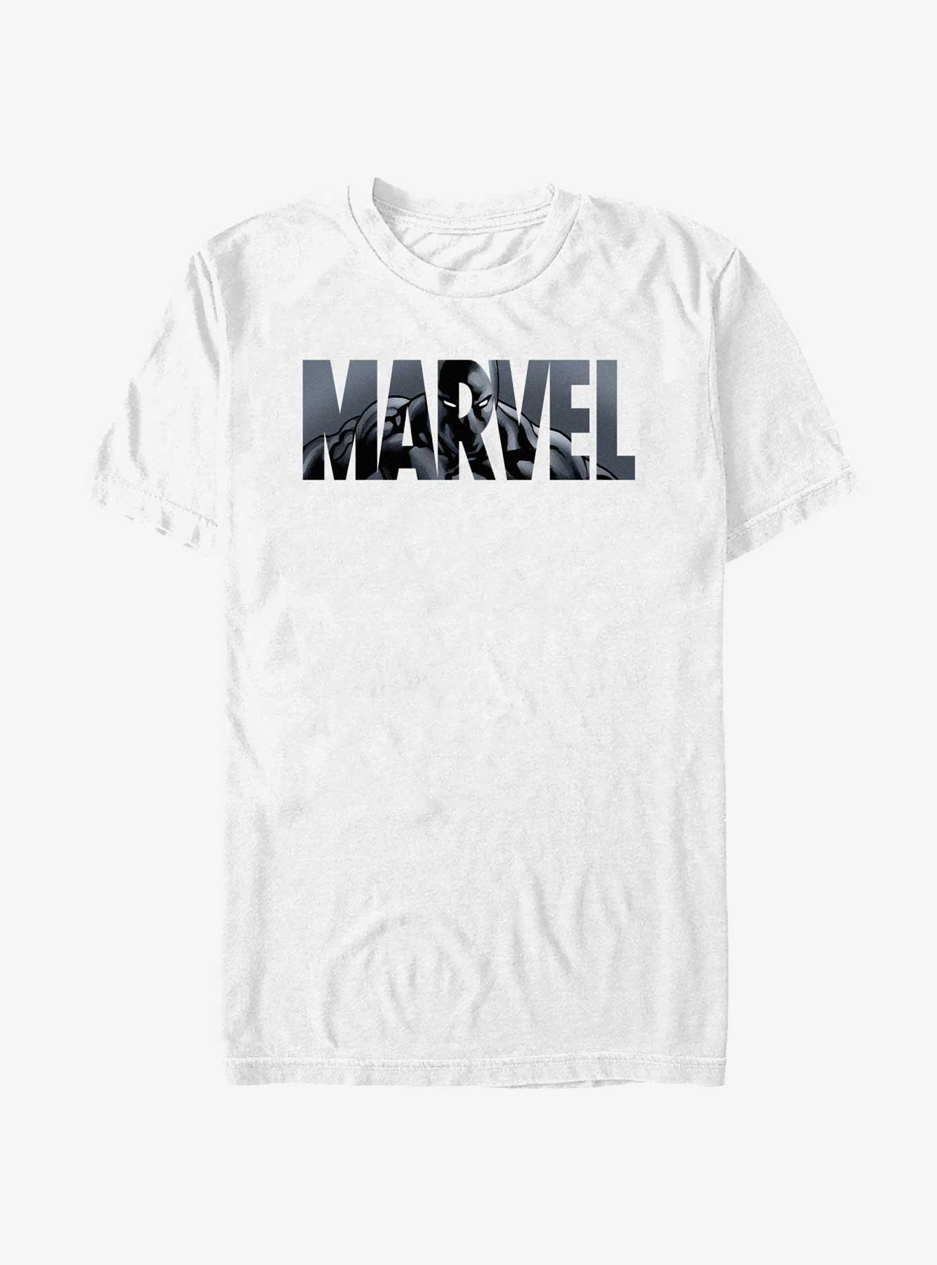 Marvel Black Panther Panther Logo Fill T-Shirt, WHITE, hi-res