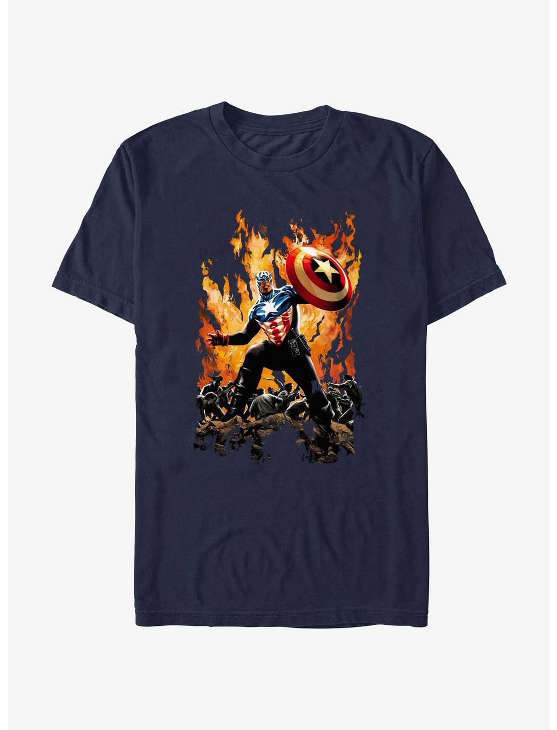 Marvel Captain America Riot T-Shirt, NAVY, hi-res