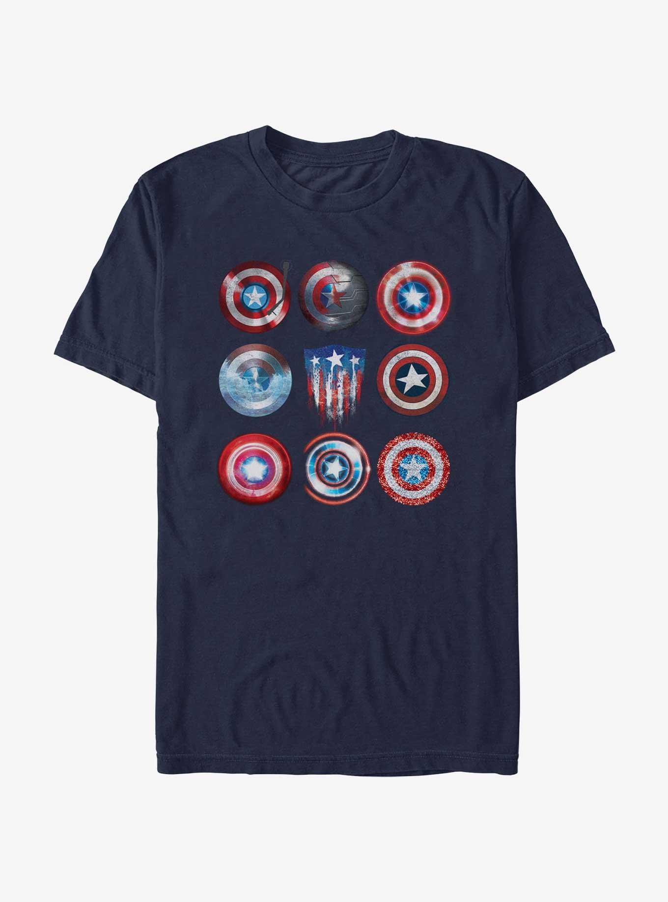 Marvel Captain America Select Your Shield T-Shirt, NAVY, hi-res