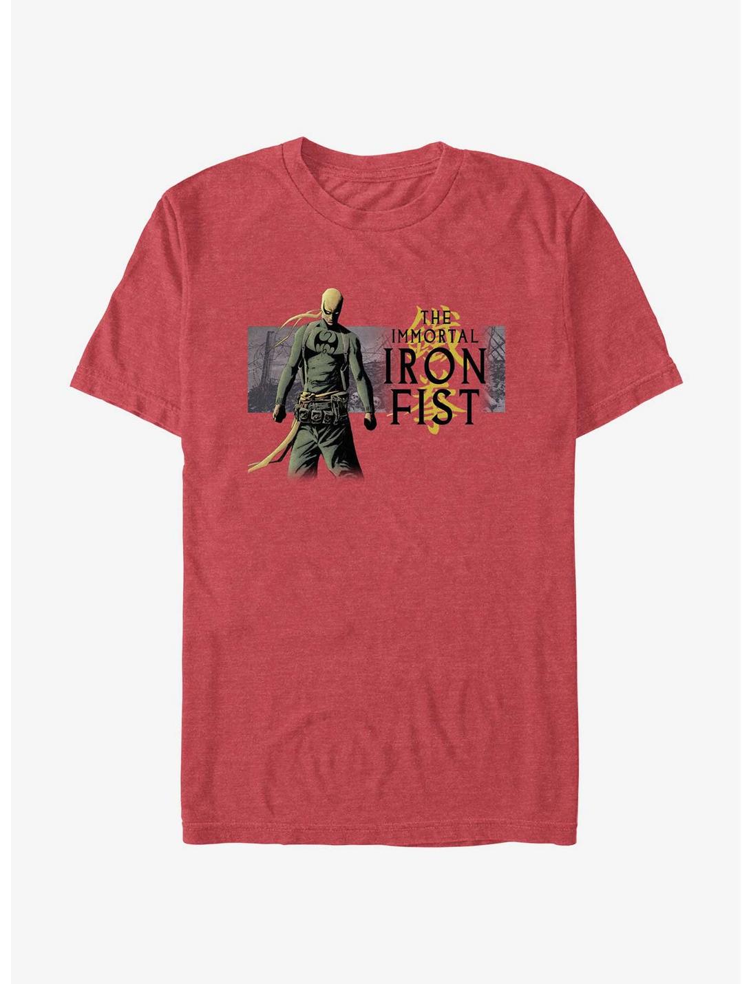 Marvel Iron Fist The Immortal T-Shirt, RED HTR, hi-res
