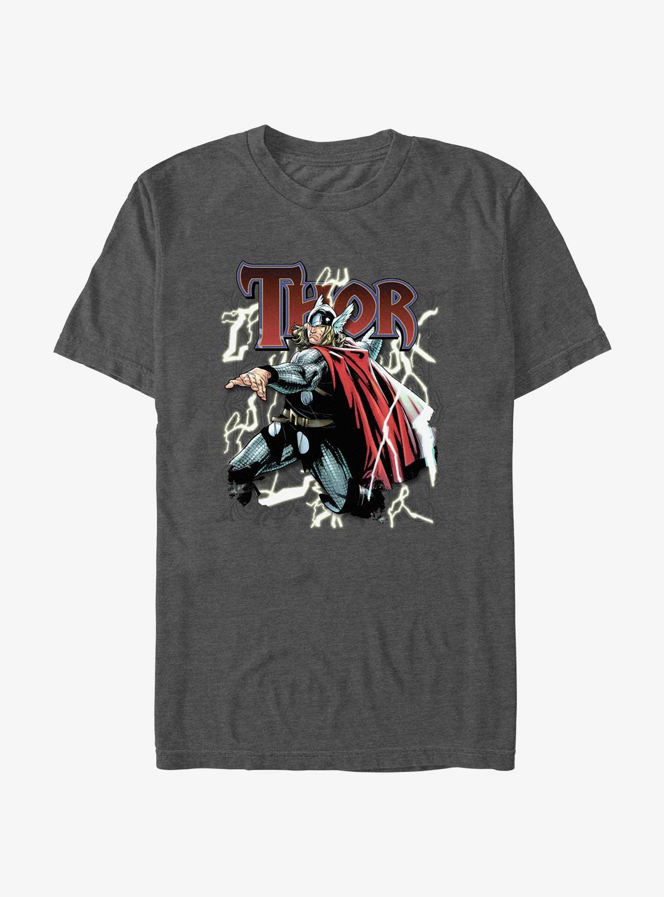 Marvel Thor Power T-Shirt, CHAR HTR, hi-res