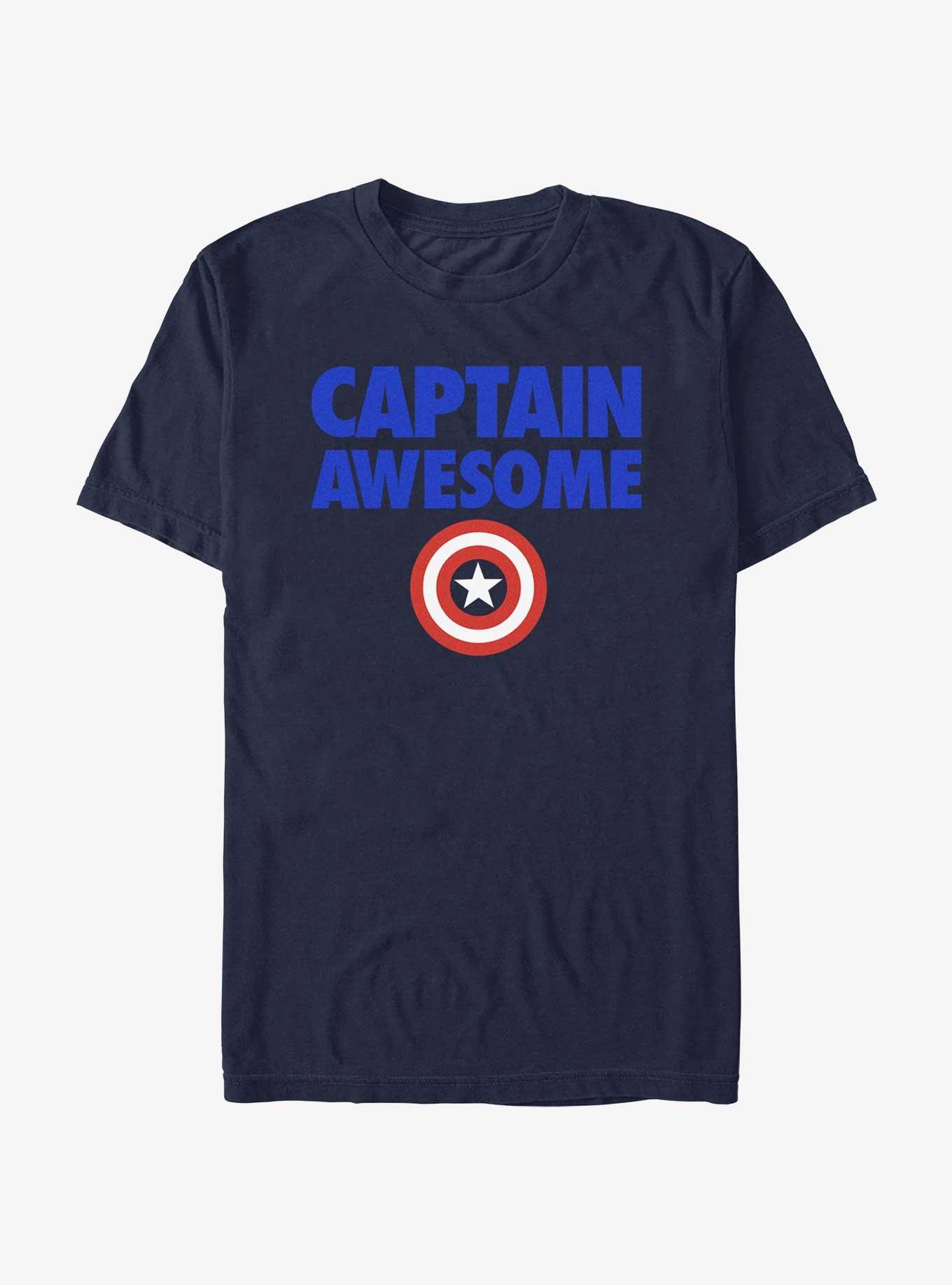 Marvel Captain America Captain Awesome T-Shirt, NAVY, hi-res