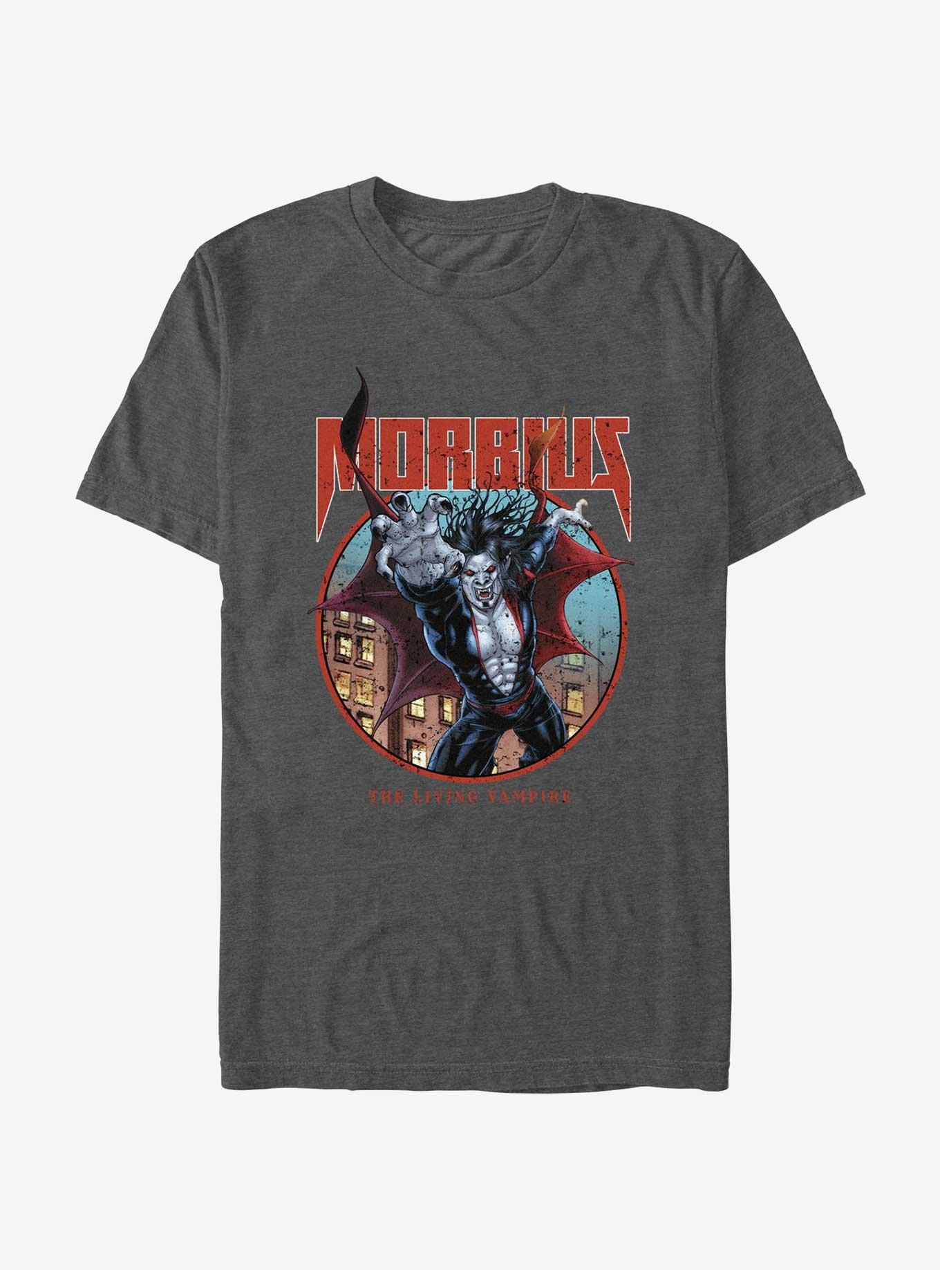 Marvel Morbius Vampire Attack T-Shirt, CHAR HTR, hi-res