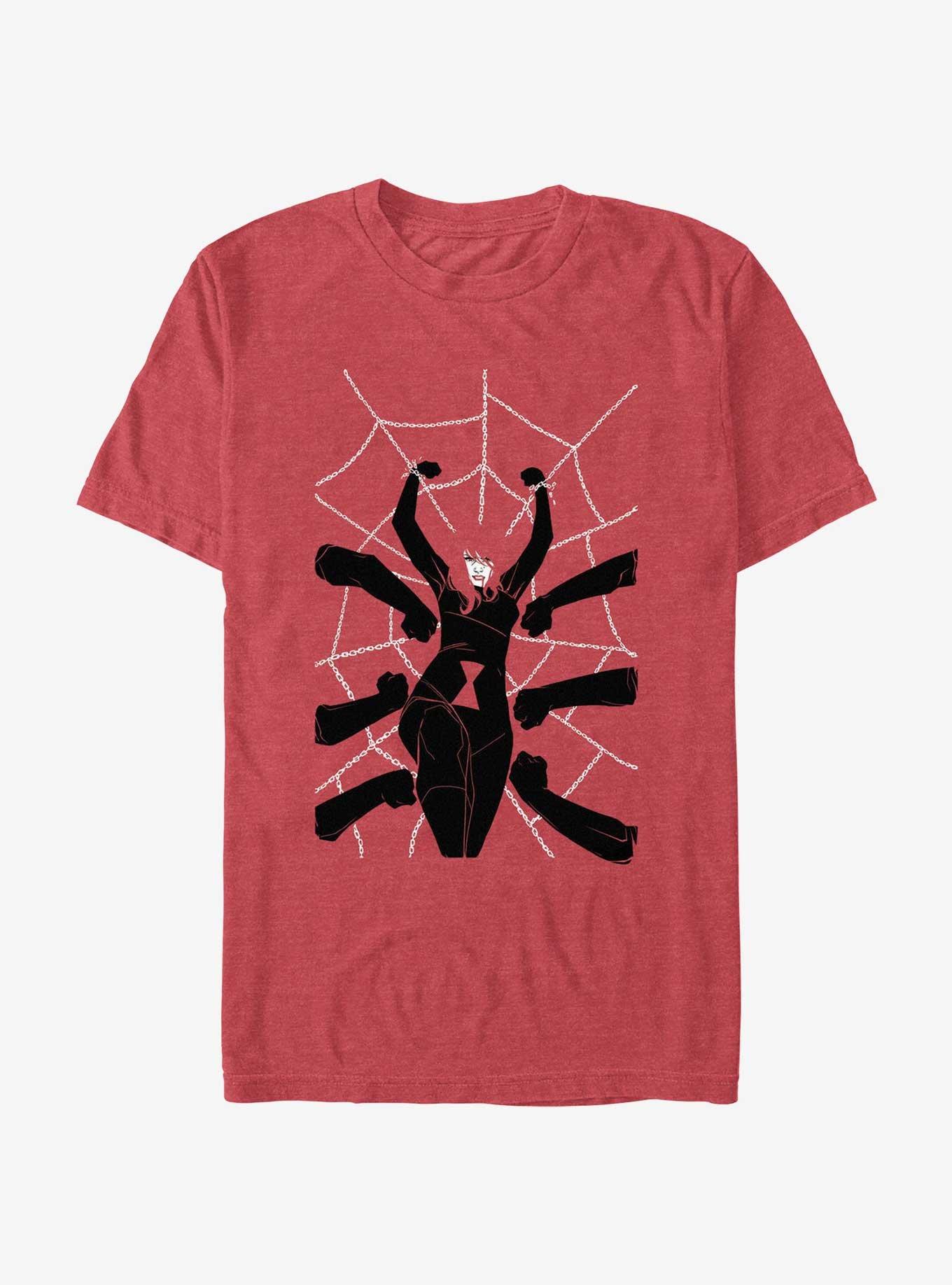 Marvel Black Widow Webs T-Shirt, RED HTR, hi-res