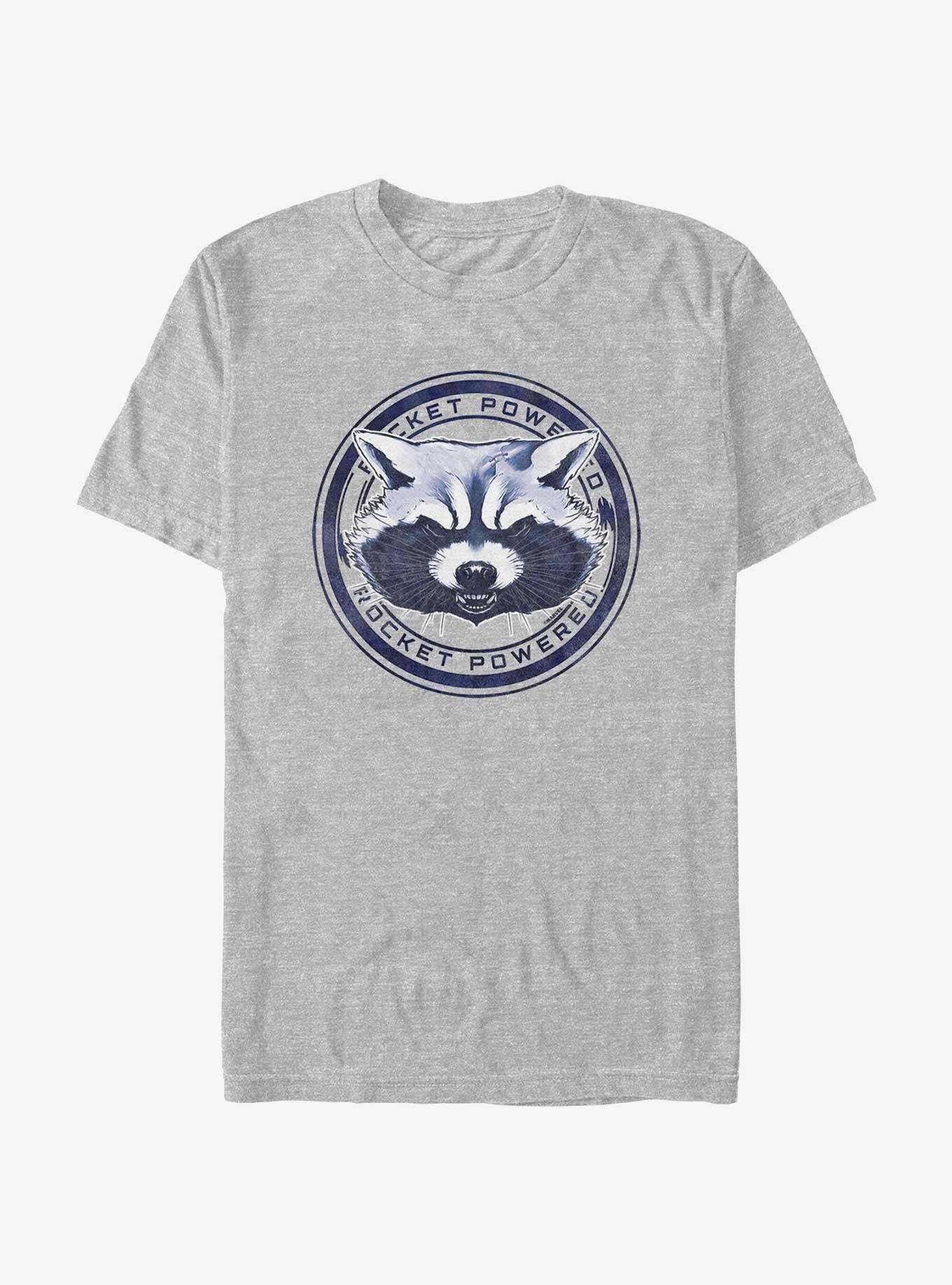 Marvel Guardians of the Galaxy Raccoon Rocket Badge T-Shirt, ATH HTR, hi-res