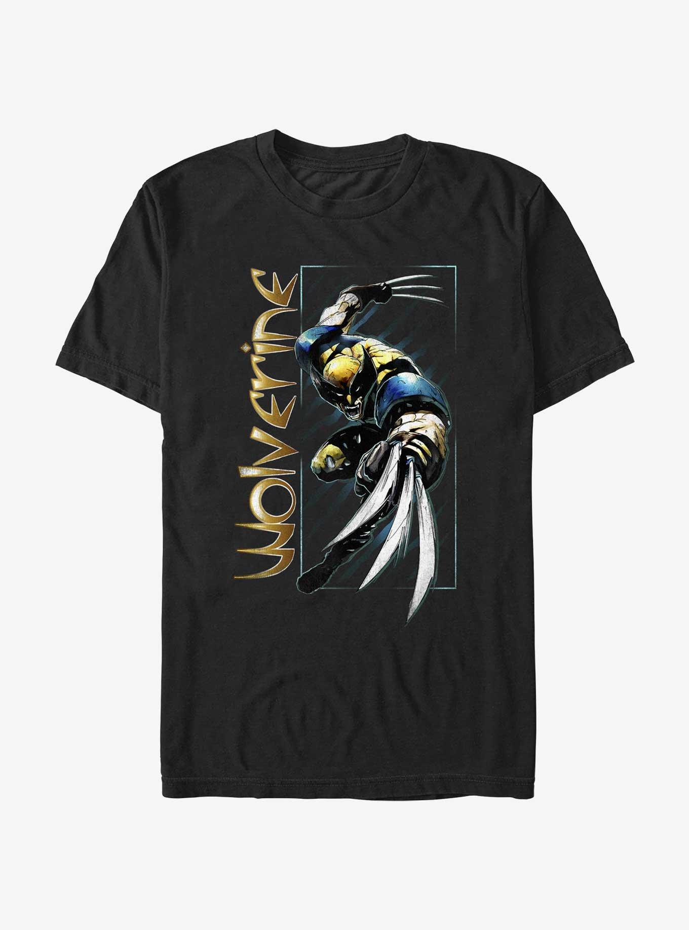 Marvel Wolverine Claws Poster T-Shirt, BLACK, hi-res