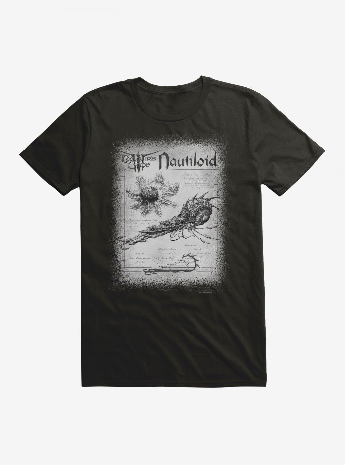 Dungeons & Dragons Nautiloid Ship Schematics Baldur's Gate T-Shirt, , hi-res